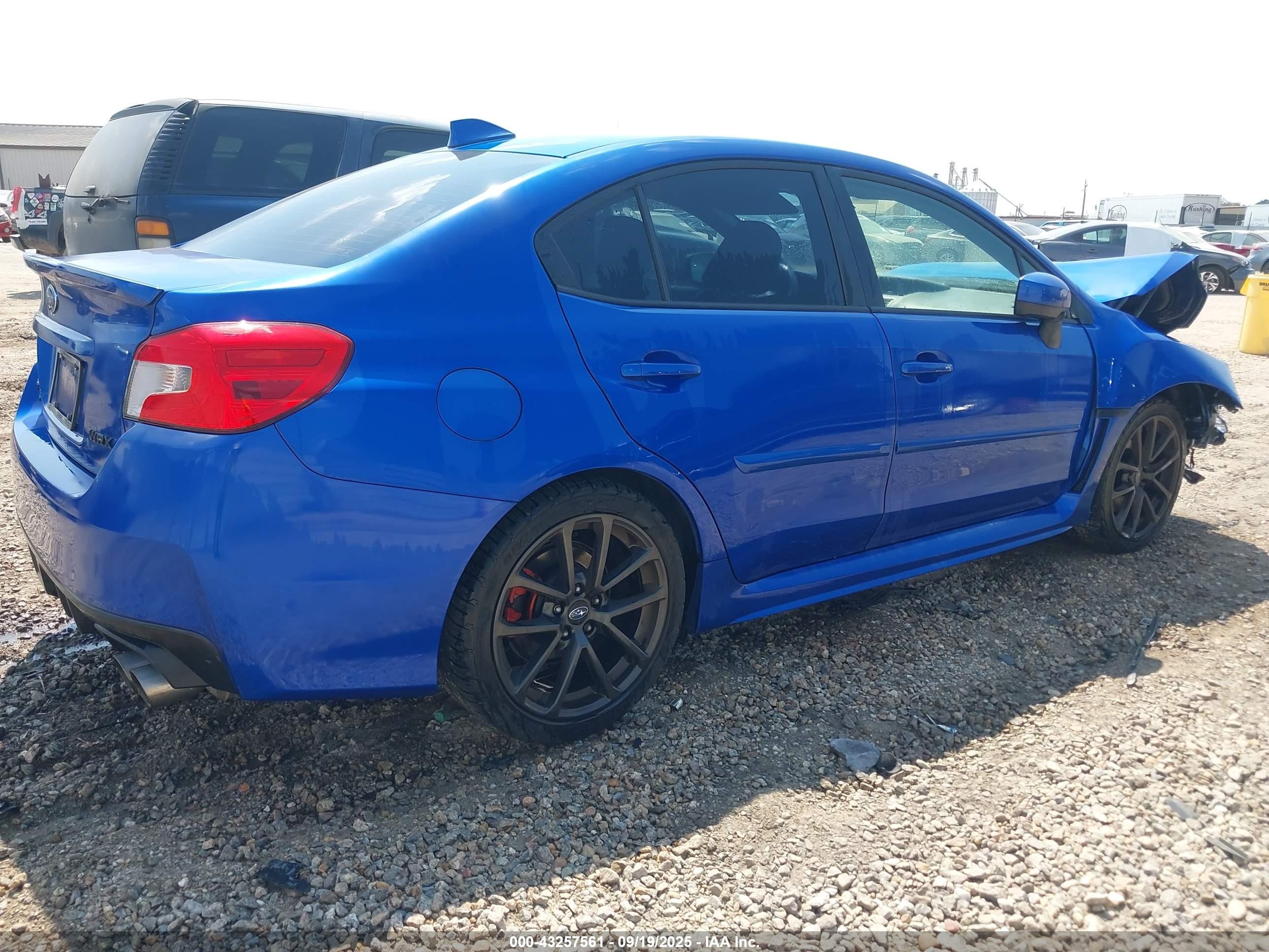 2018 Subaru Wrx Premium Blue vin: JF1VA1B65J9801357