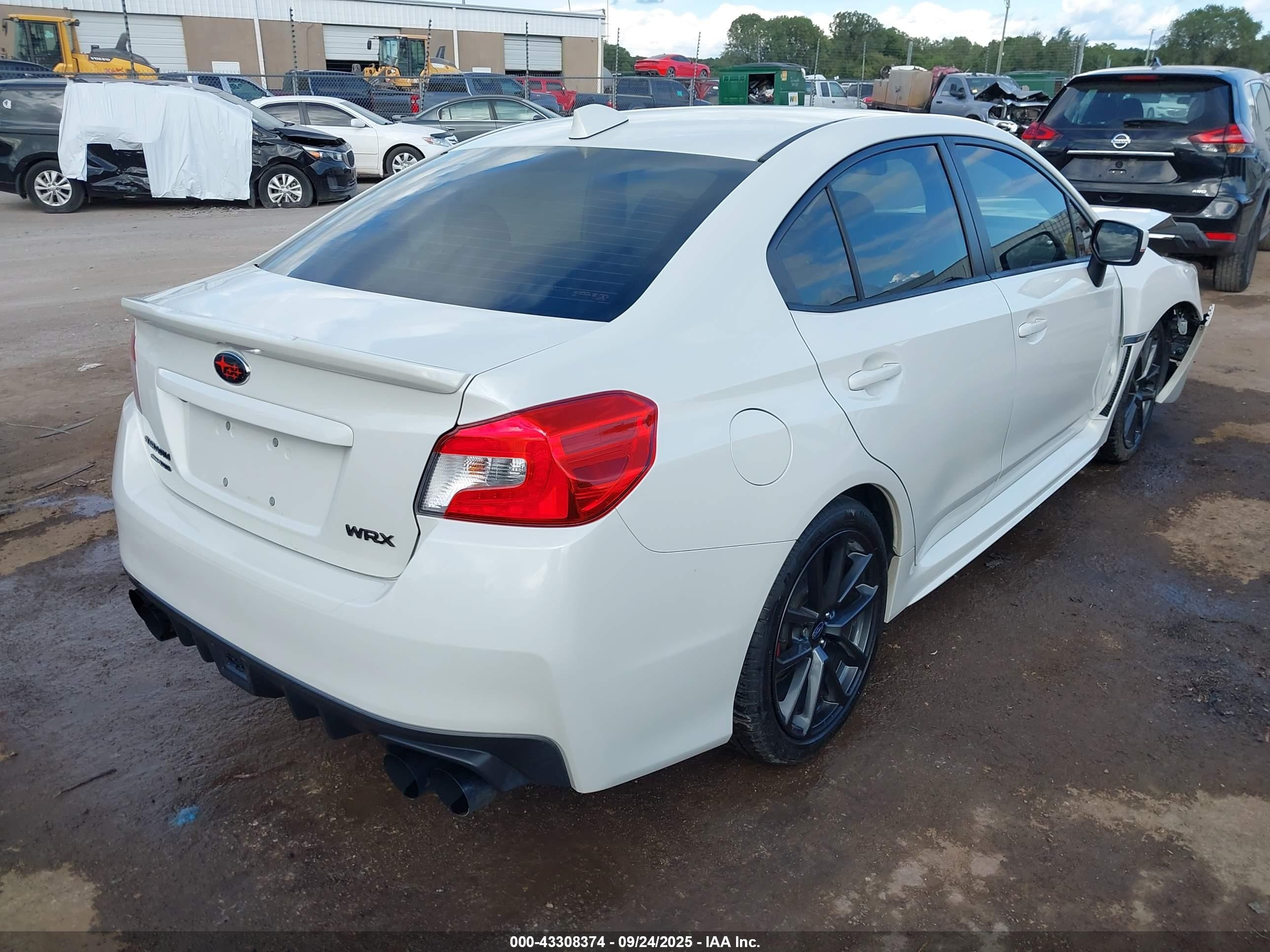 2018 Subaru Wrx Premium White vin: JF1VA1B65J9832687