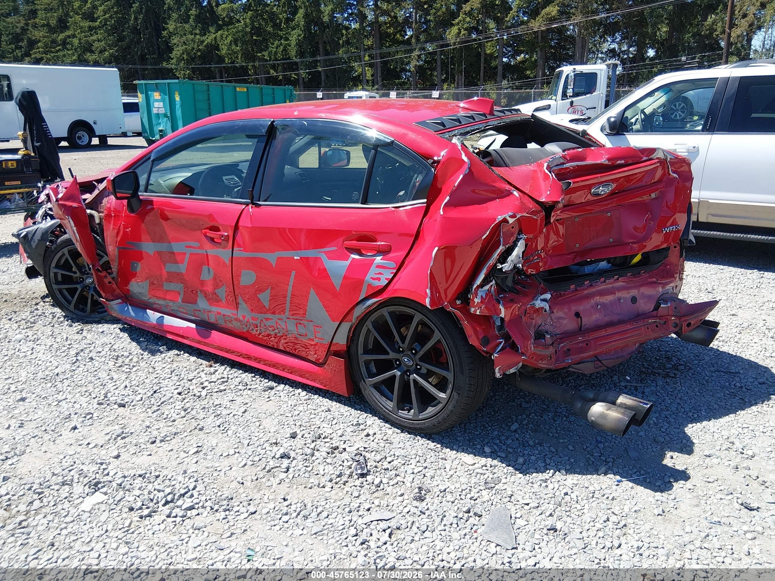 2018 Subaru Wrx Premium Red vin: JF1VA1B67J9804129