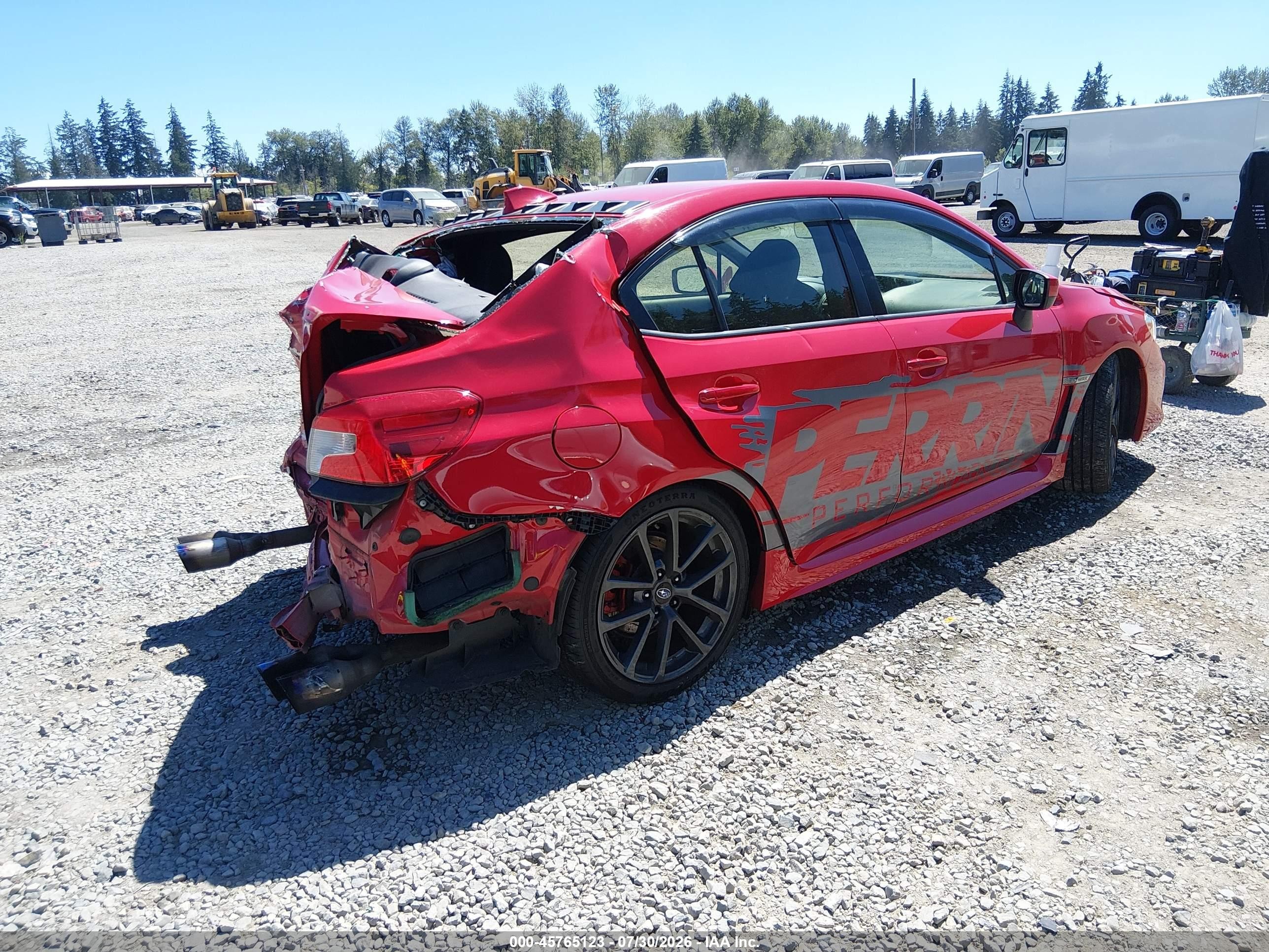 2018 Subaru Wrx Premium Red vin: JF1VA1B67J9804129