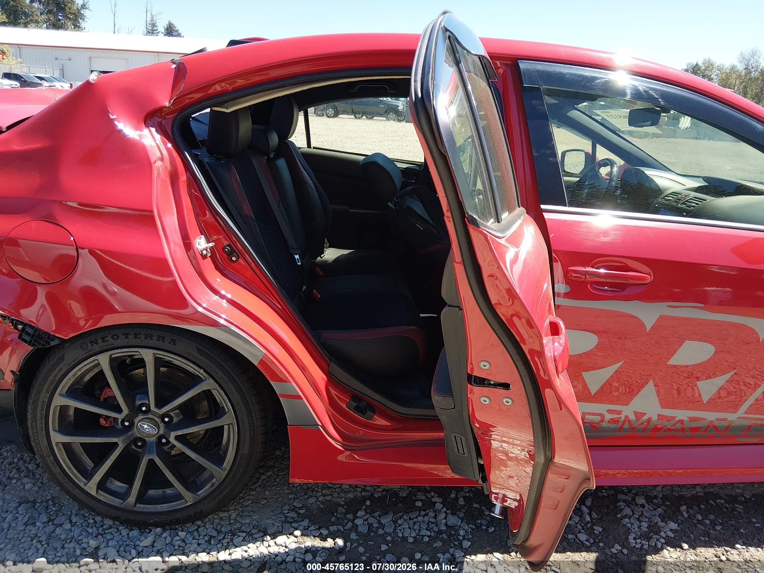 2018 Subaru Wrx Premium Red vin: JF1VA1B67J9804129