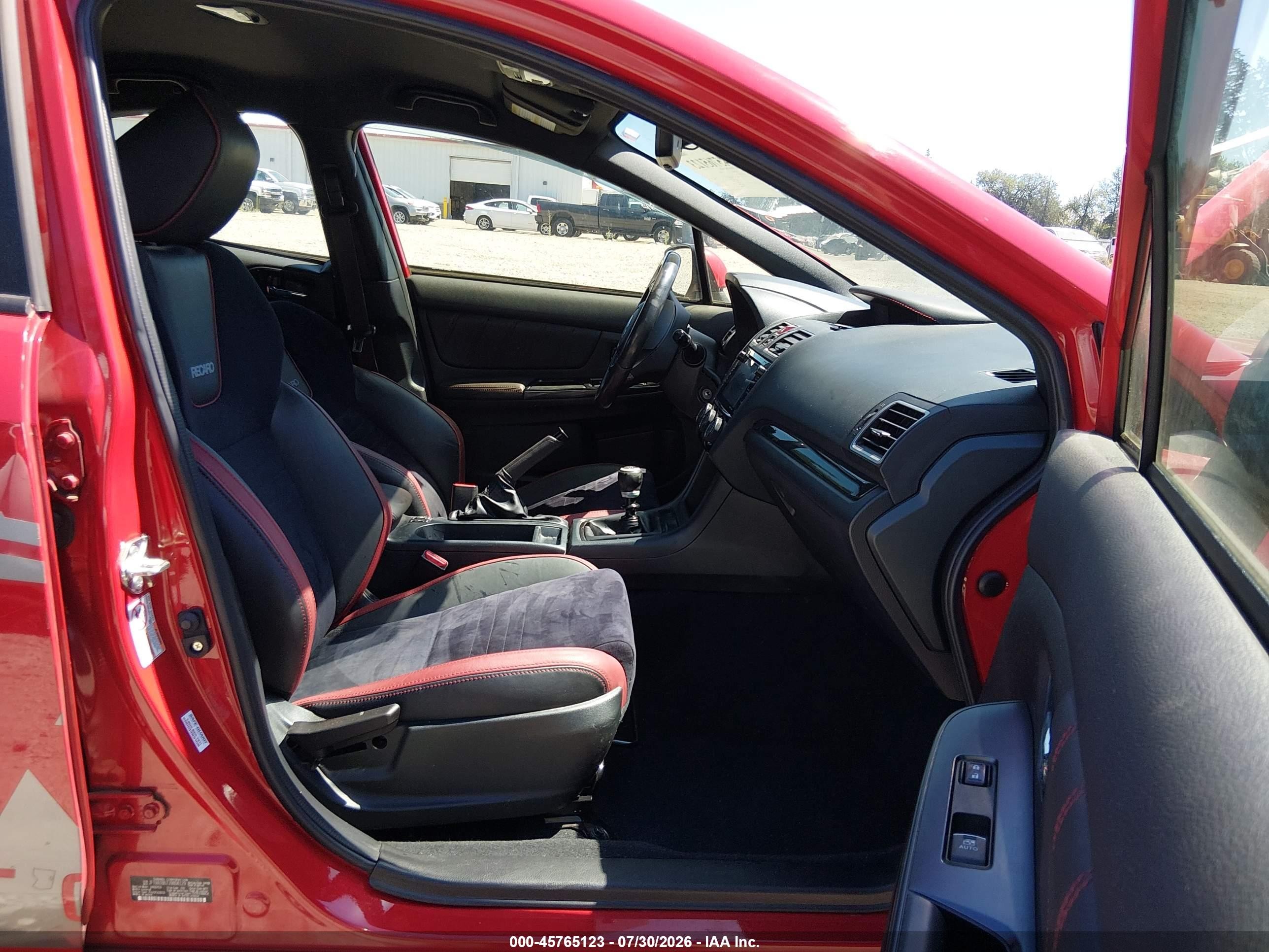 2018 Subaru Wrx Premium Red vin: JF1VA1B67J9804129