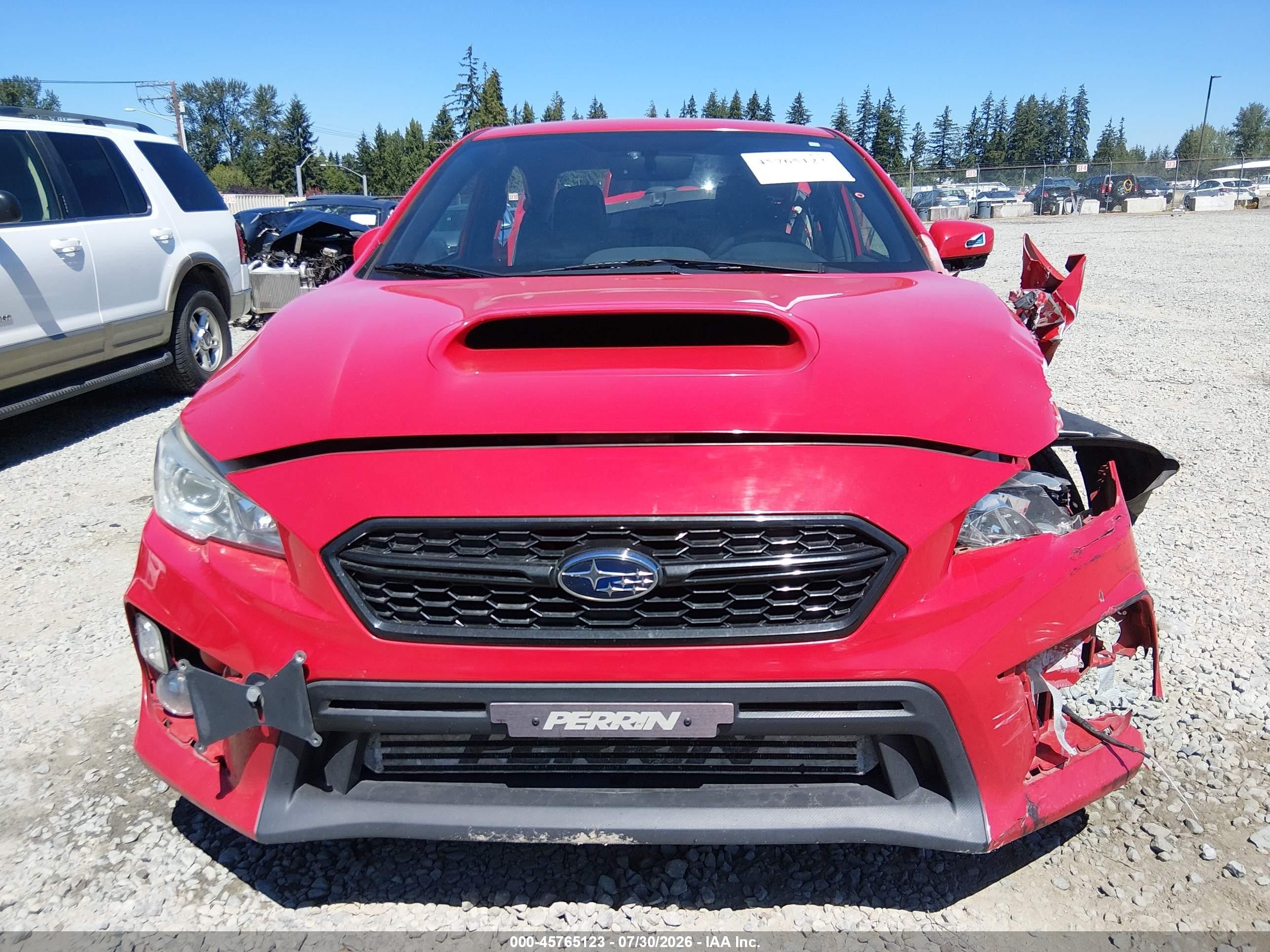2018 Subaru Wrx Premium Red vin: JF1VA1B67J9804129