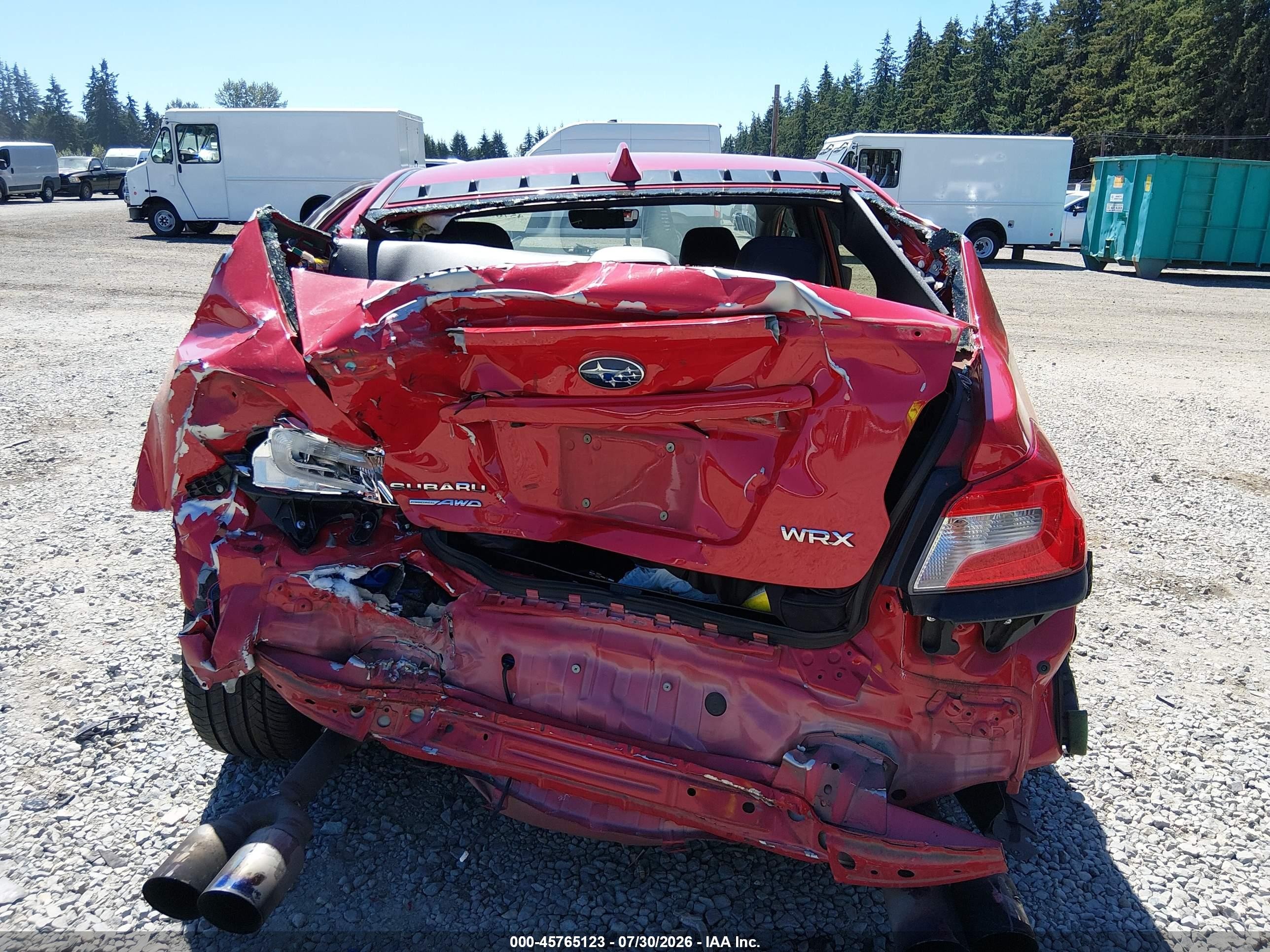 2018 Subaru Wrx Premium Red vin: JF1VA1B67J9804129
