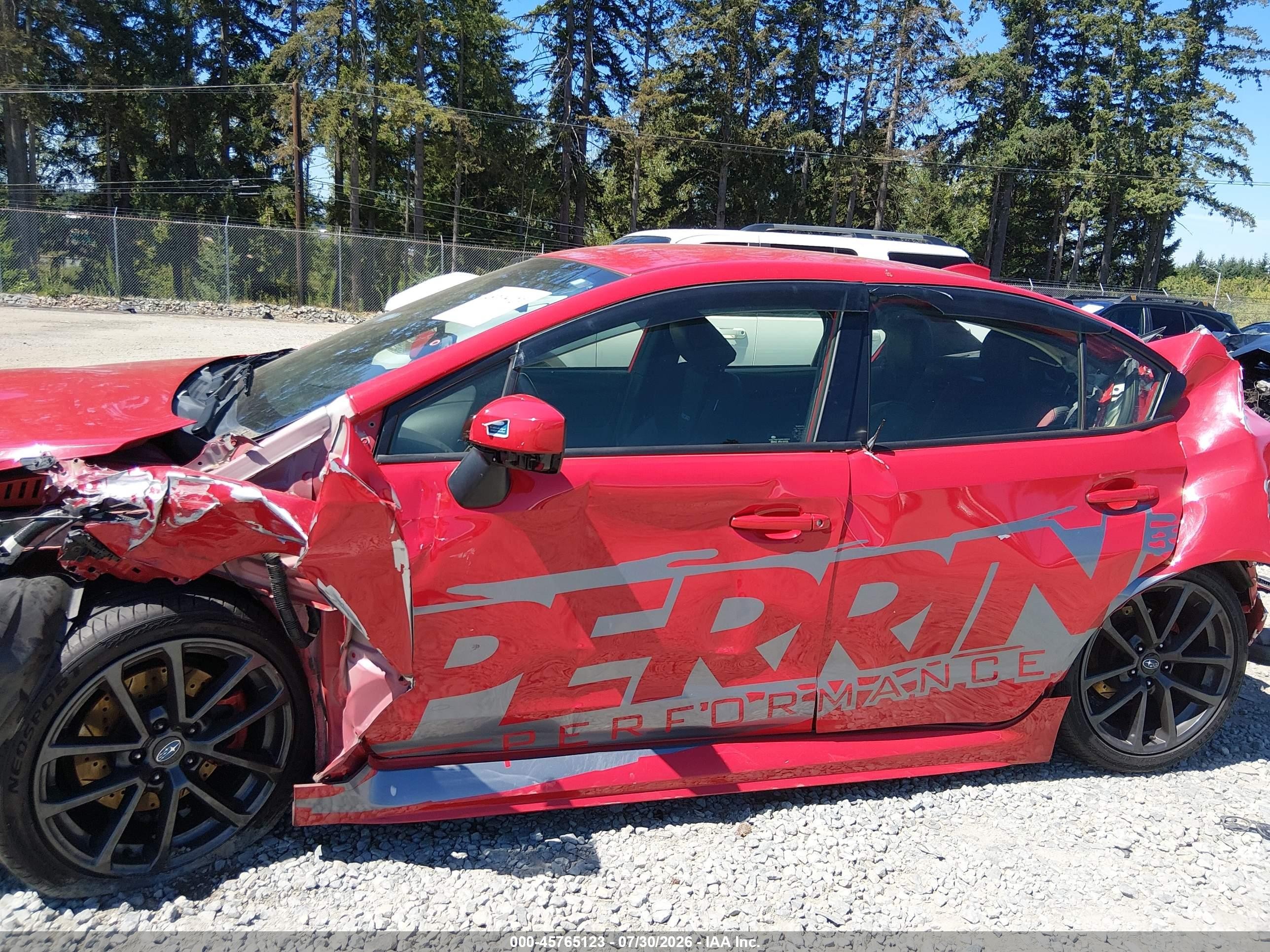 2018 Subaru Wrx Premium Red vin: JF1VA1B67J9804129