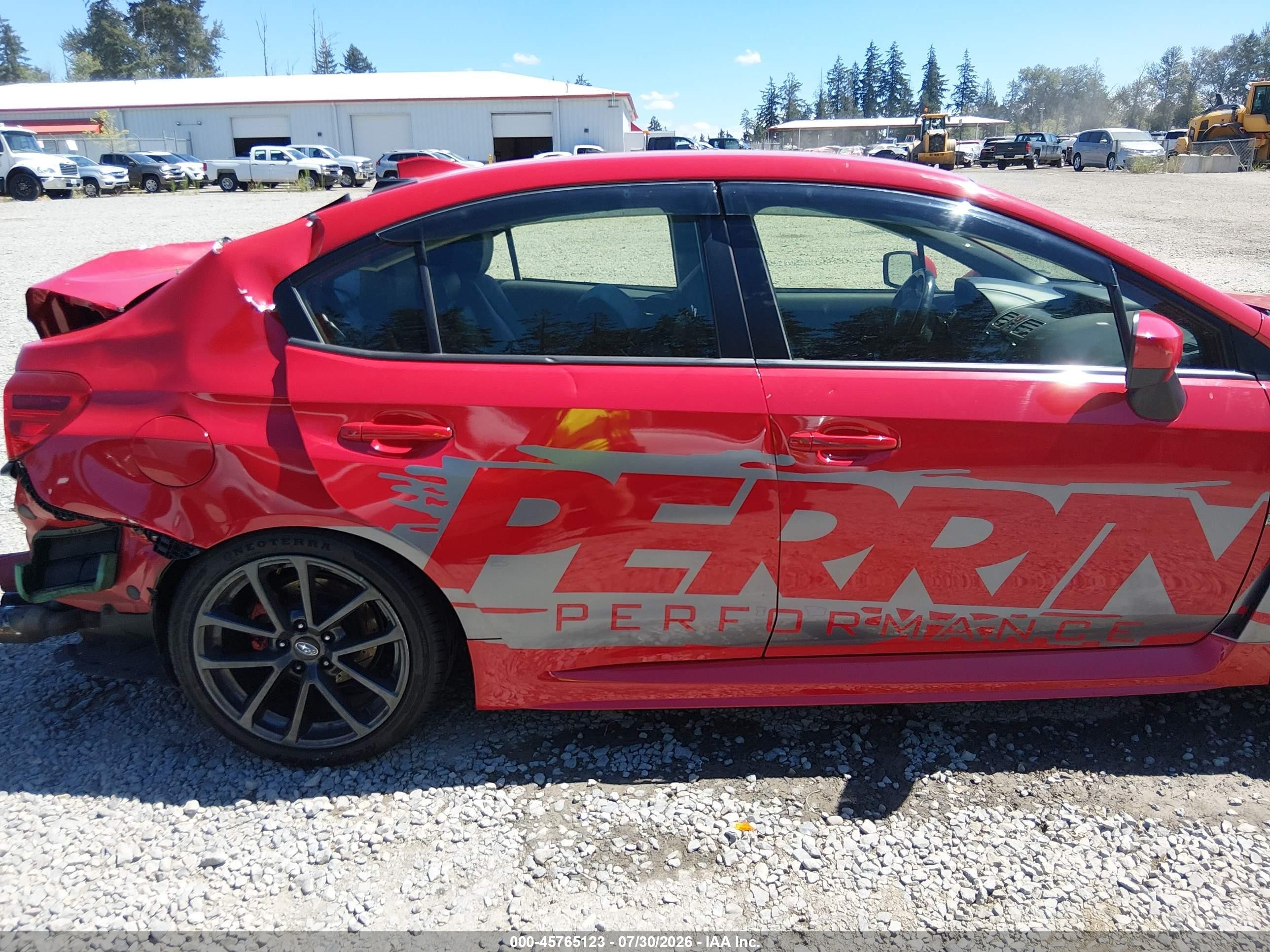 2018 Subaru Wrx Premium Red vin: JF1VA1B67J9804129
