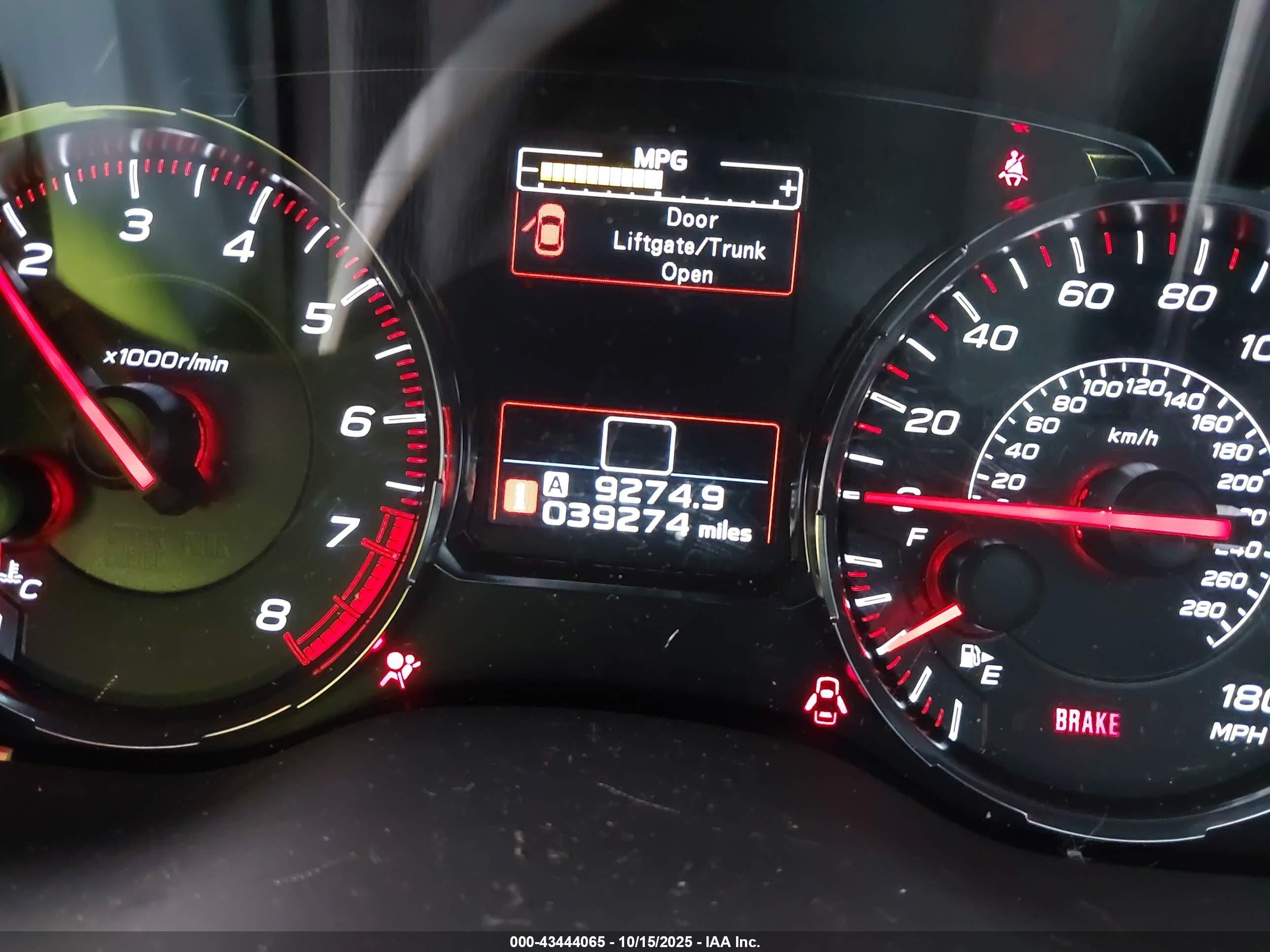2021 Subaru Wrx Premium Серый vin: JF1VA1C60M9818280