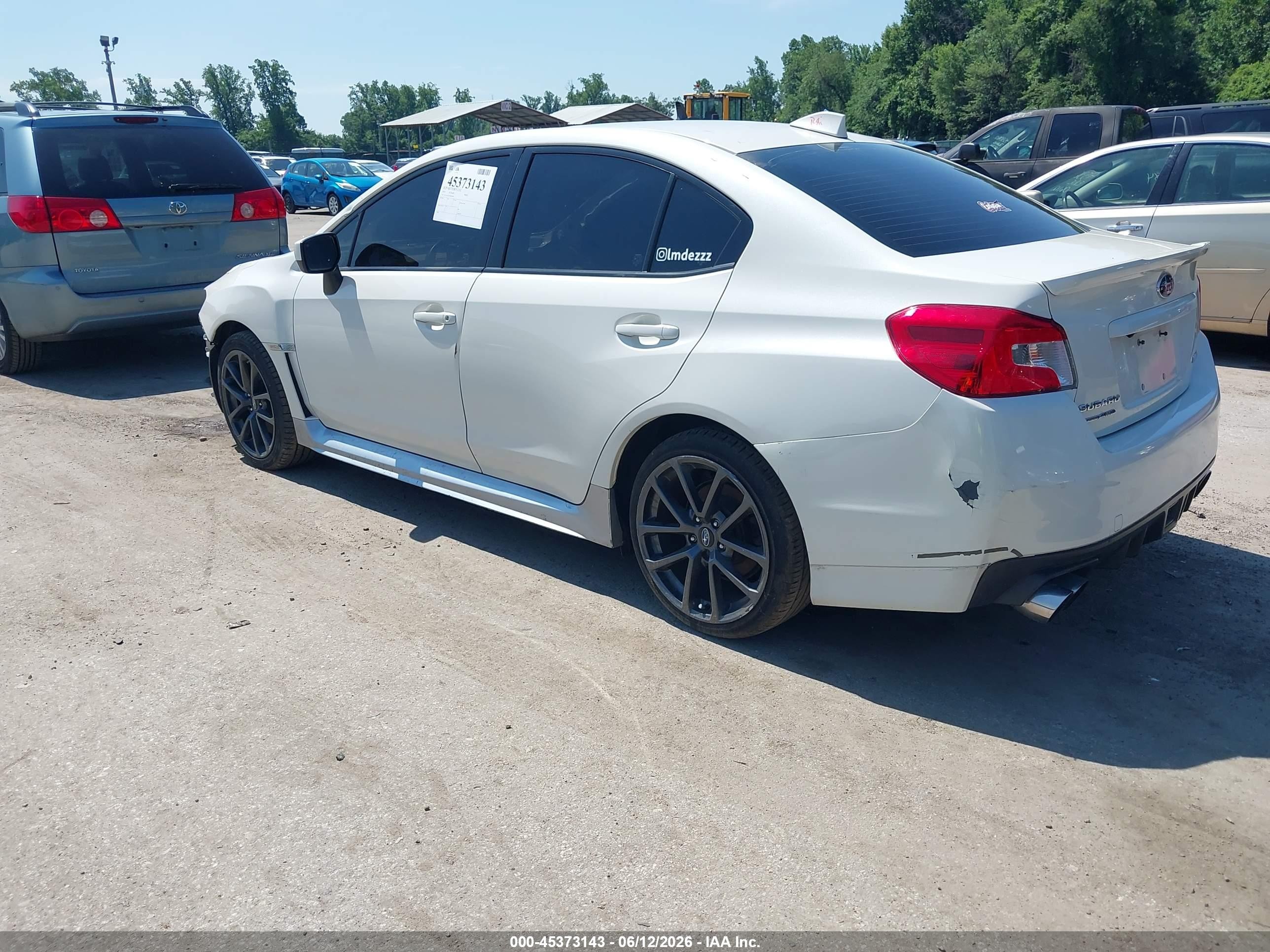 2019 Subaru Wrx Premium White vin: JF1VA1C65K9805280