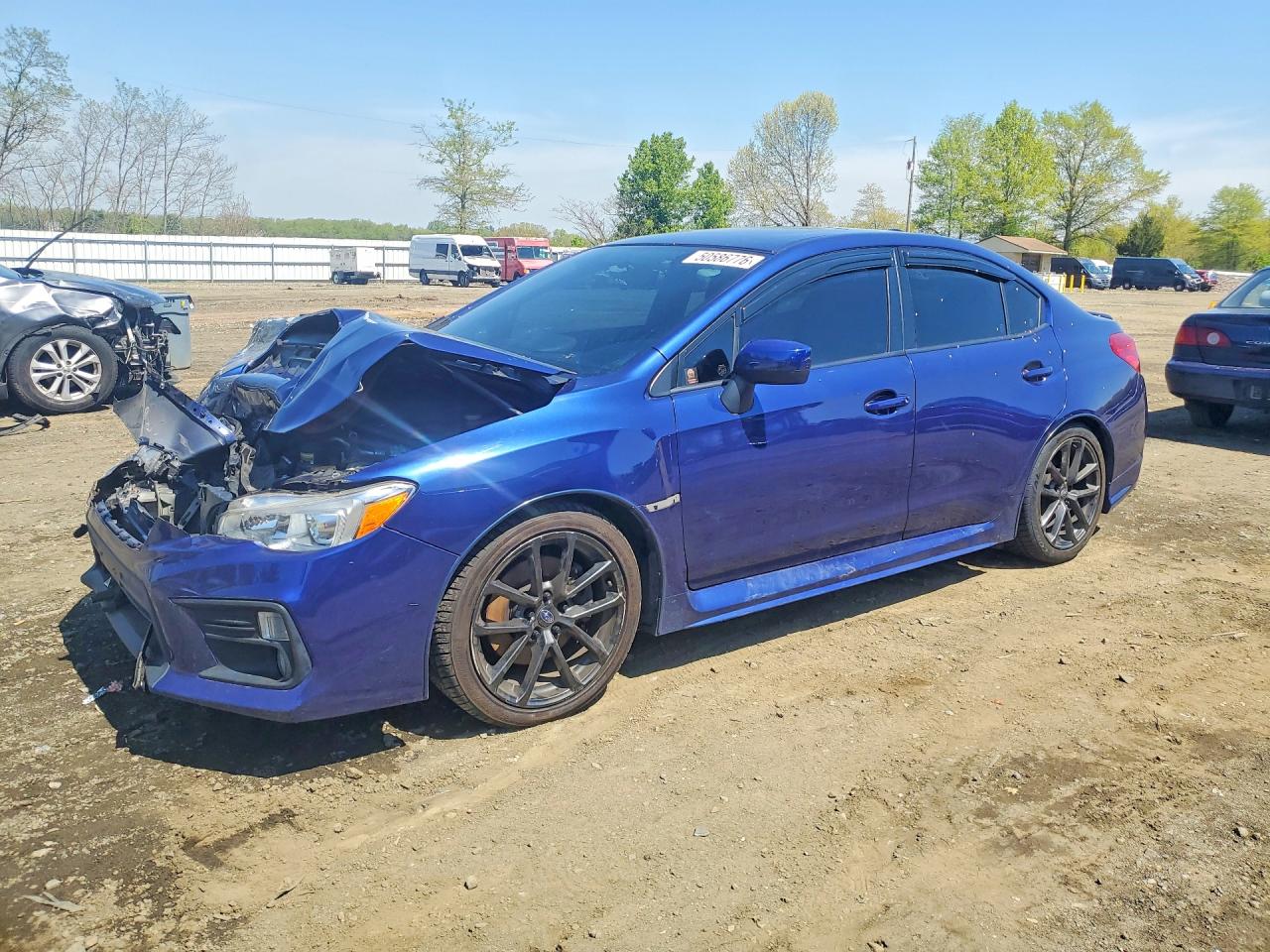 2018 Subaru Wrx Premium Blue vin: JF1VA1C67J8832727