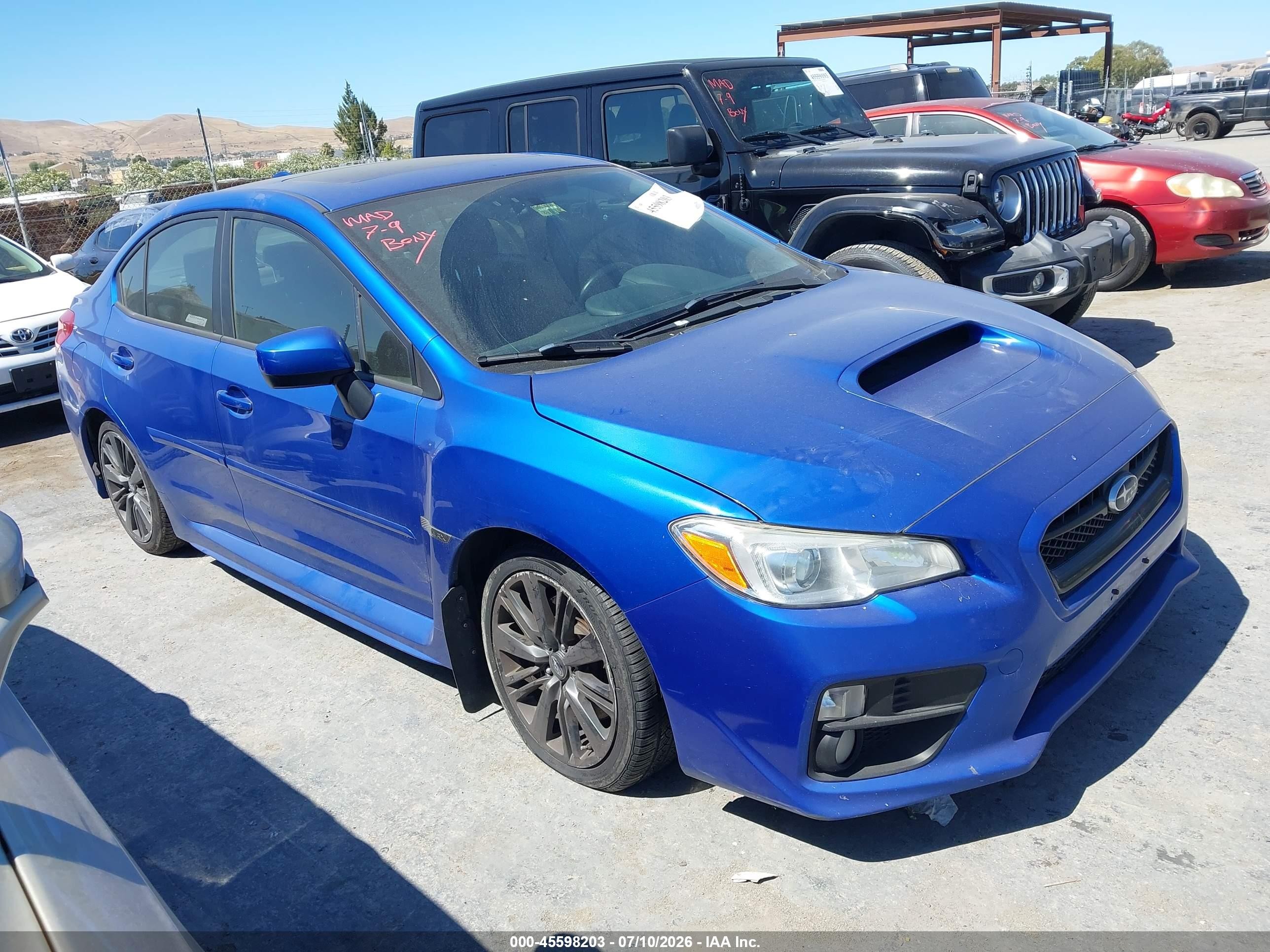 2015 Subaru Wrx Premium Синий vin: JF1VA1D60F9811444