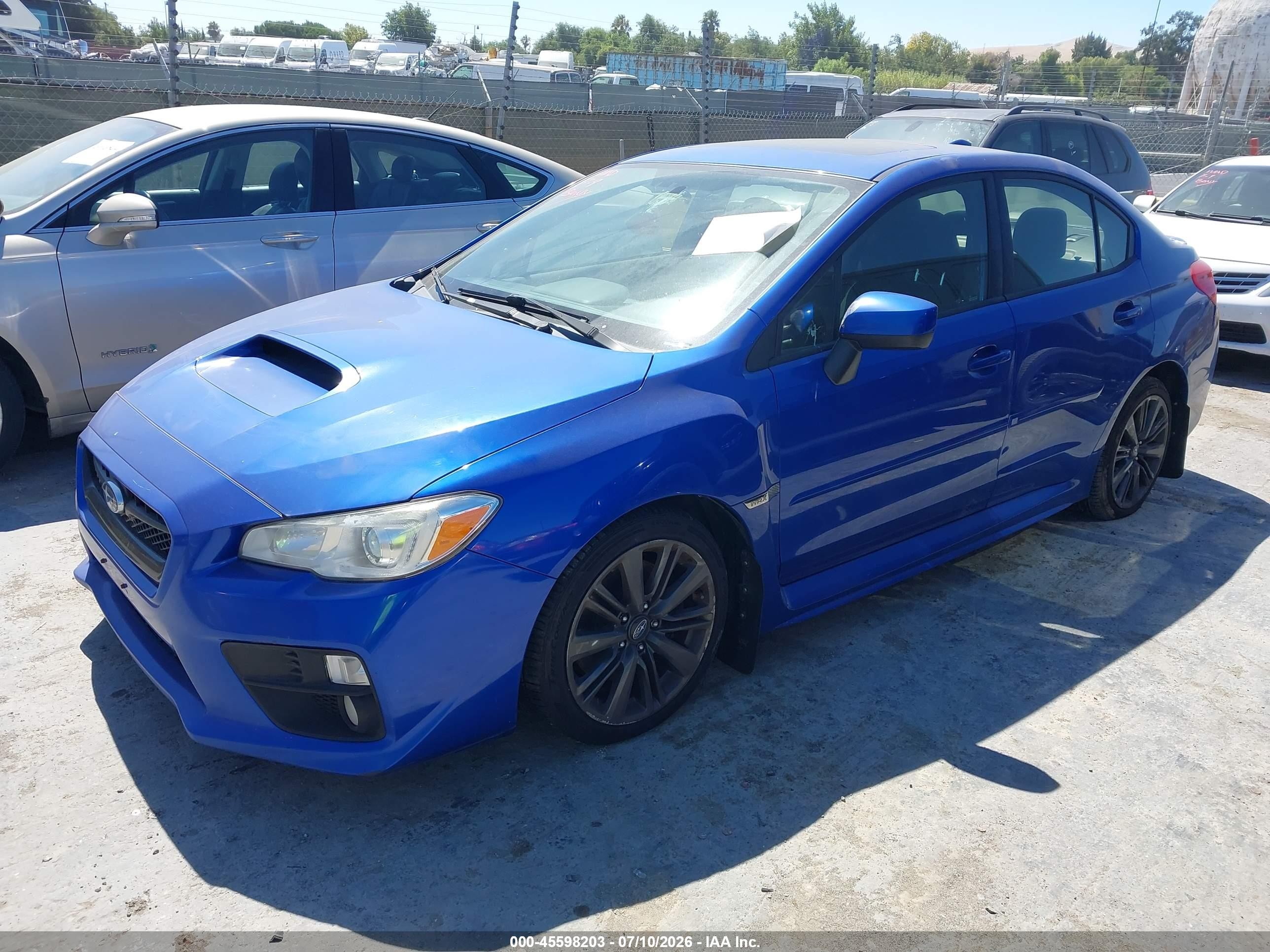 2015 Subaru Wrx Premium Синий vin: JF1VA1D60F9811444