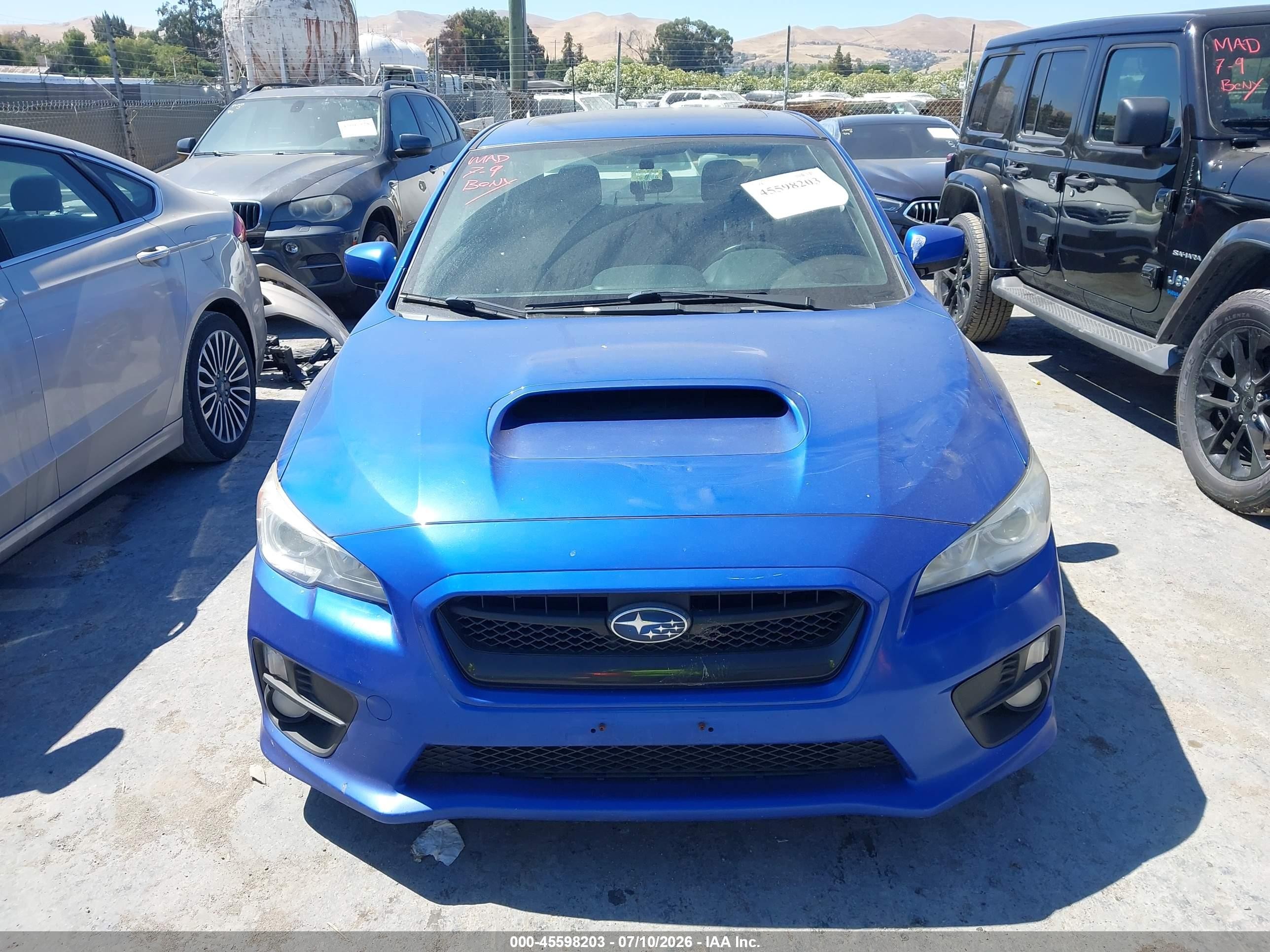 2015 Subaru Wrx Premium Синий vin: JF1VA1D60F9811444