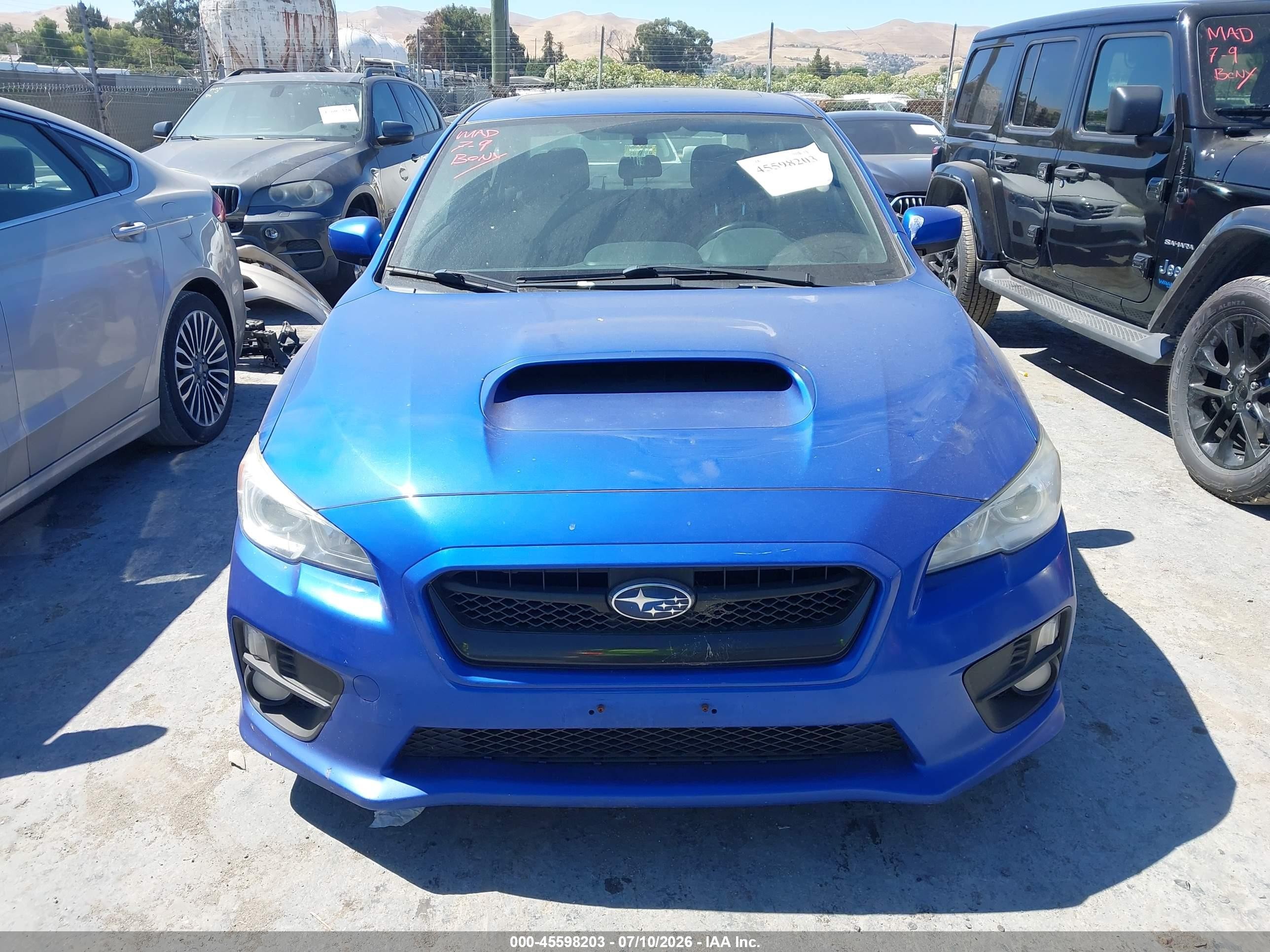 2015 Subaru Wrx Premium Синий vin: JF1VA1D60F9811444