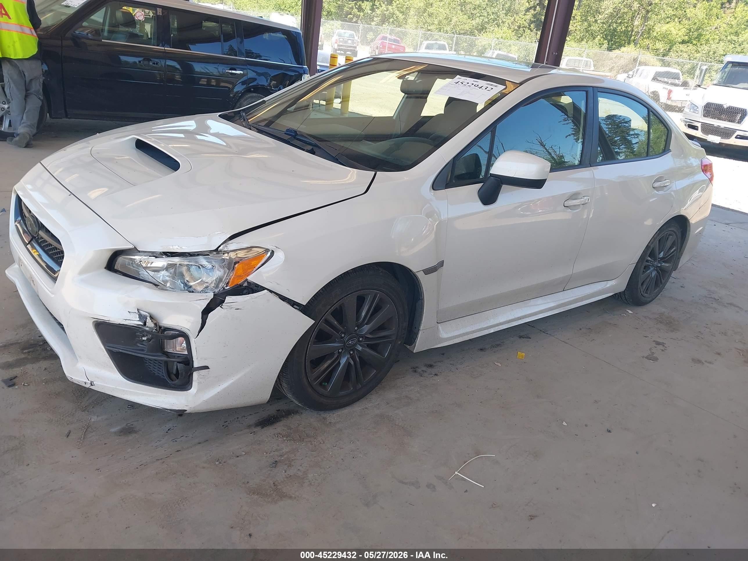 2015 Subaru Wrx Premium White vin: JF1VA1D61F8835788