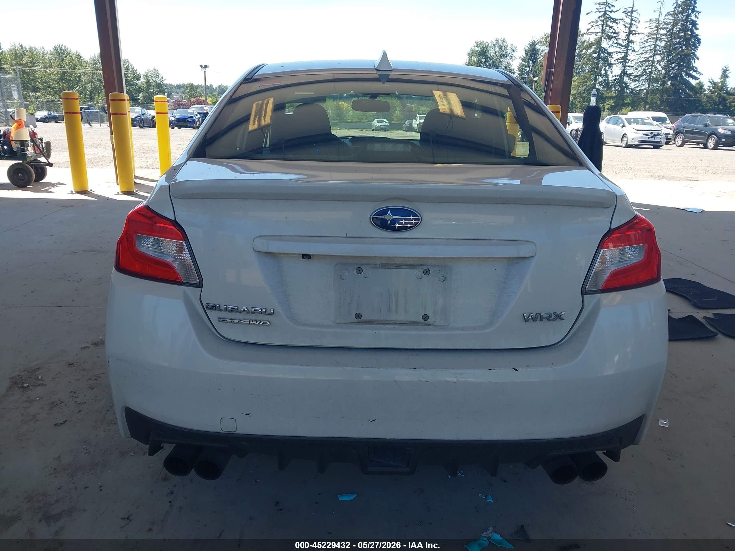 2015 Subaru Wrx Premium White vin: JF1VA1D61F8835788
