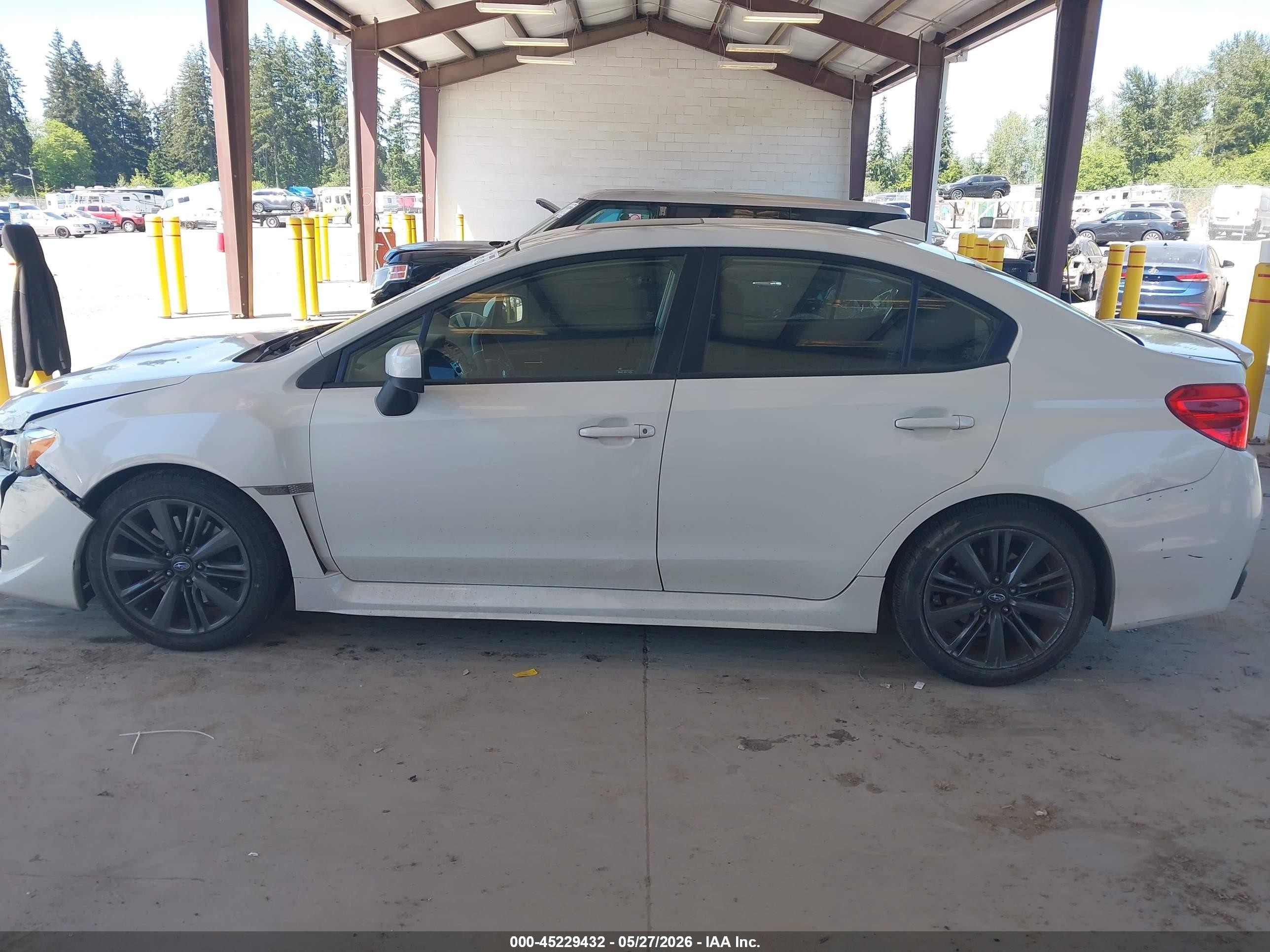 2015 Subaru Wrx Premium White vin: JF1VA1D61F8835788