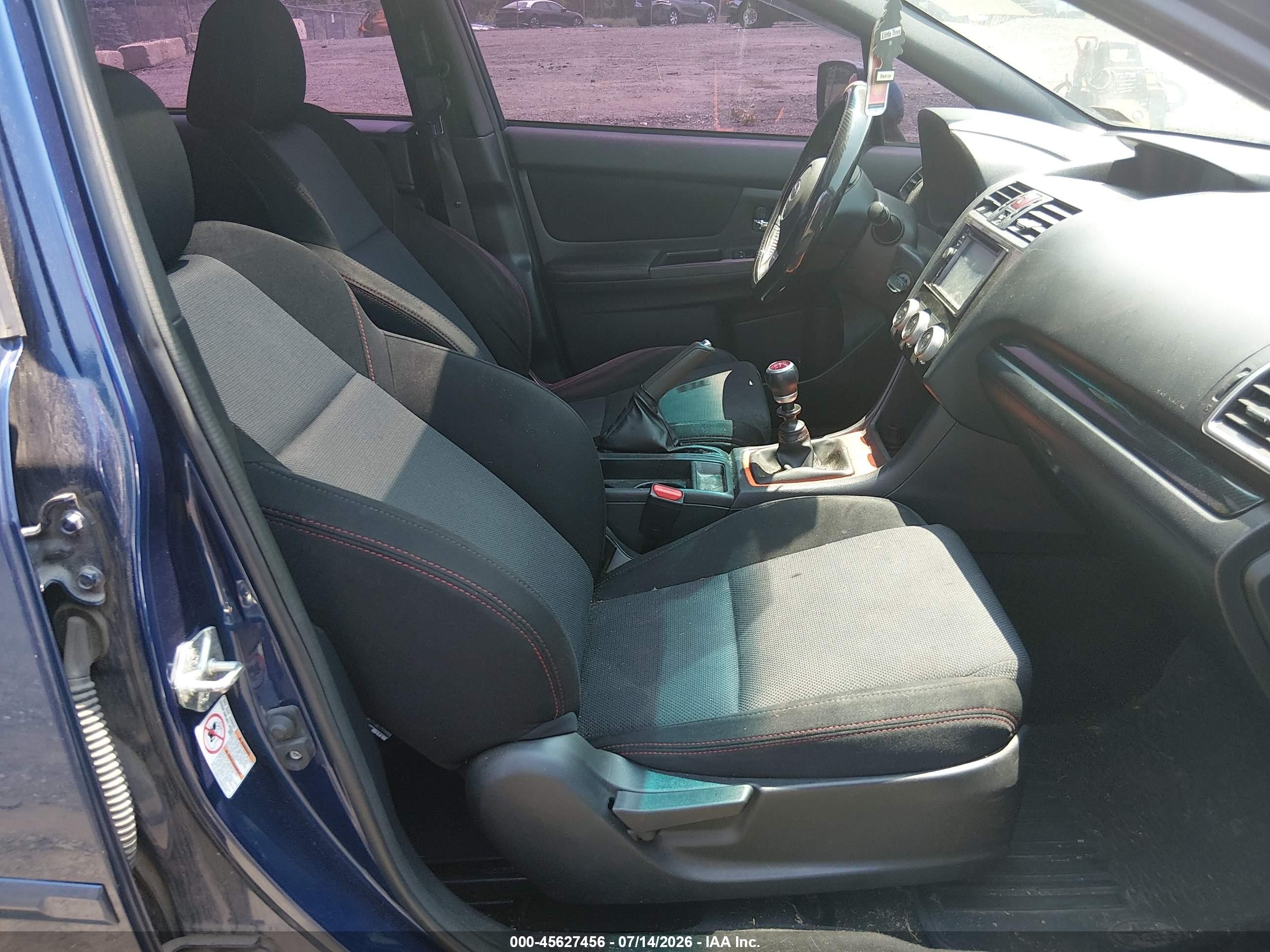 2015 Subaru Wrx Premium Blue vin: JF1VA1D61F9824767