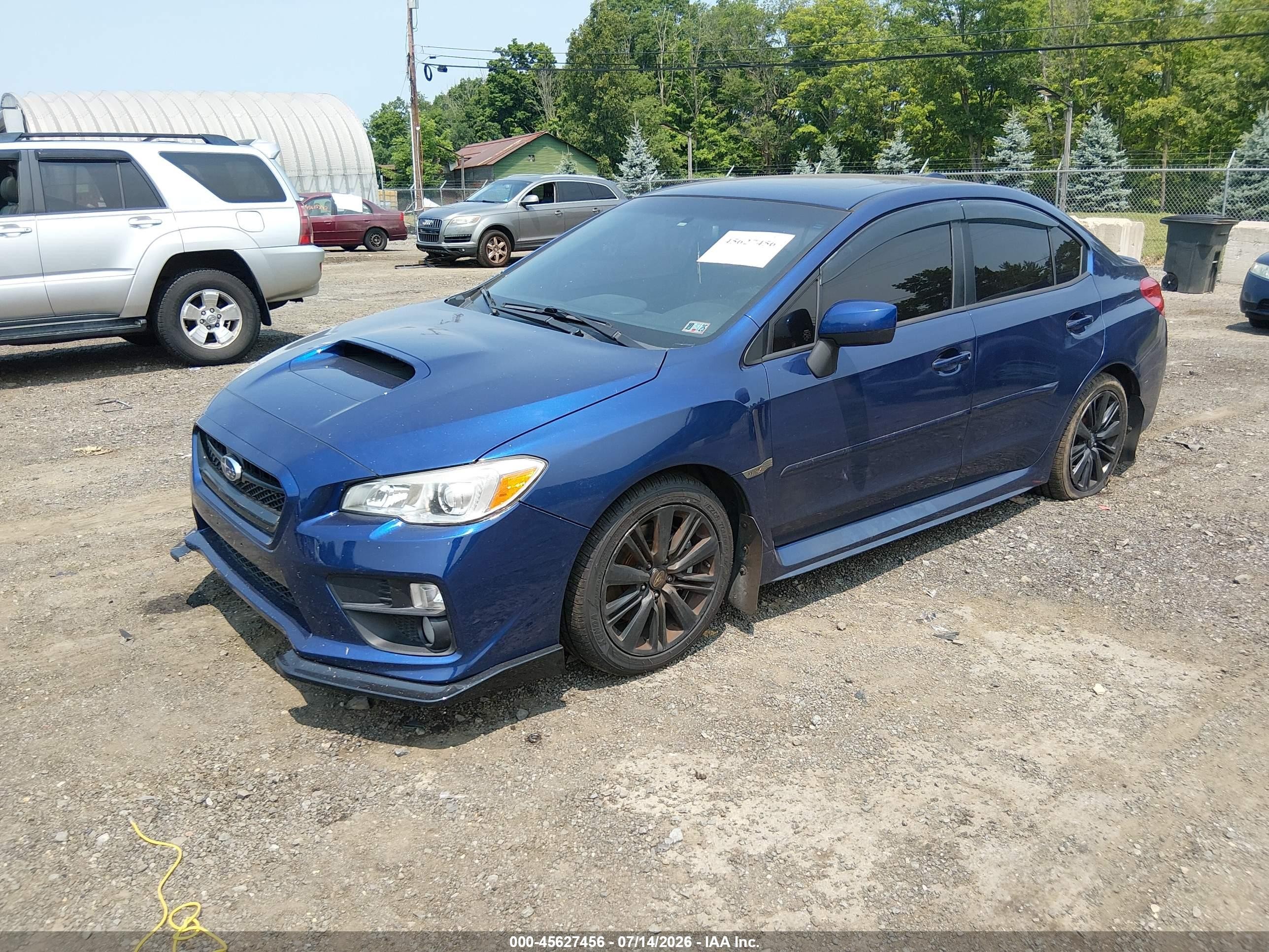 2015 Subaru Wrx Premium Blue vin: JF1VA1D61F9824767