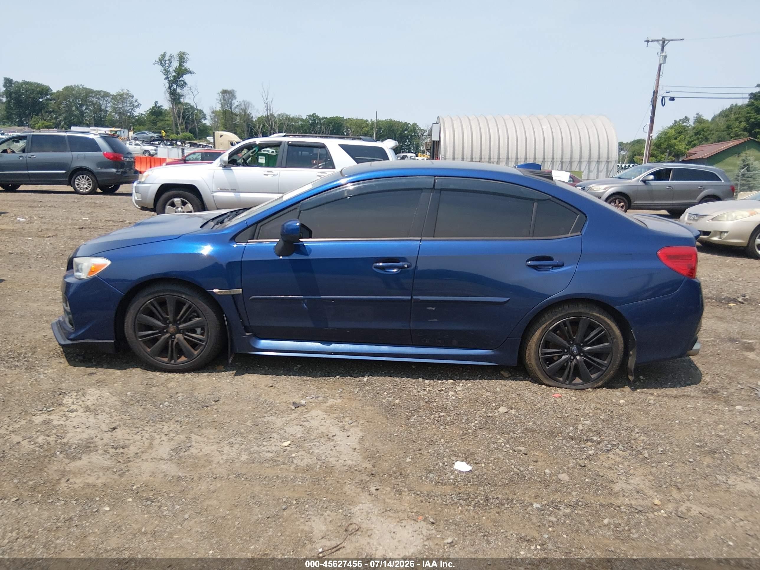 2015 Subaru Wrx Premium Blue vin: JF1VA1D61F9824767