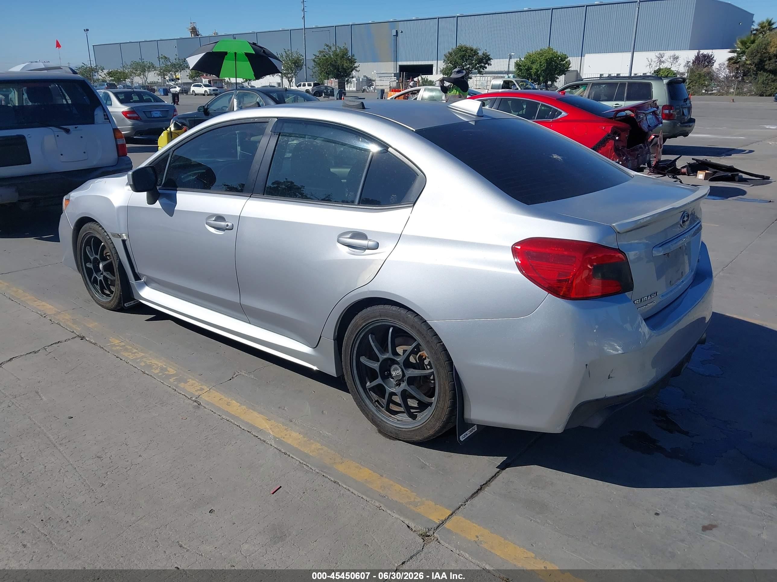 2015 Subaru Wrx Premium Silver vin: JF1VA1D63F8810696