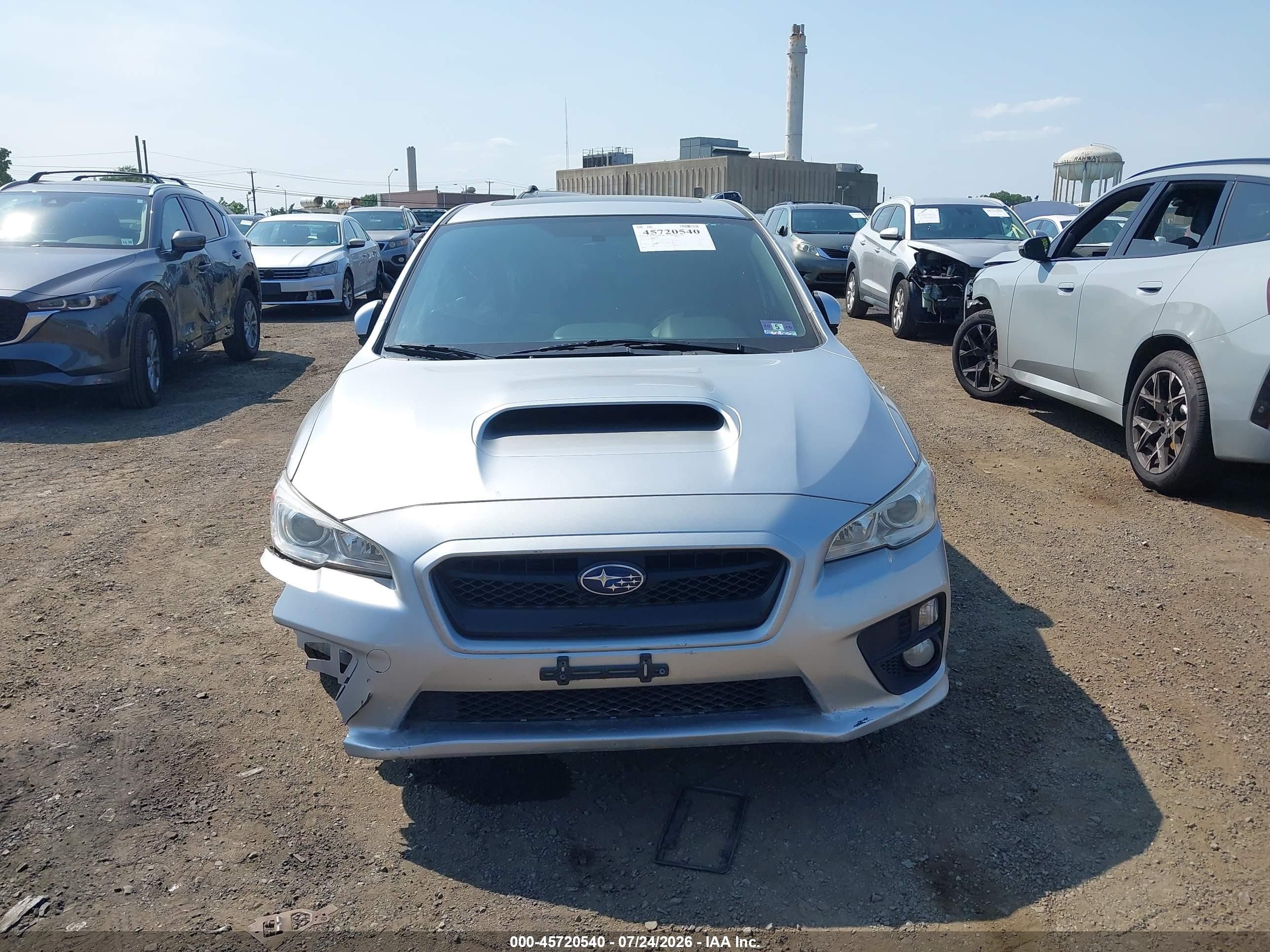 2015 Subaru Wrx Premium Silver vin: JF1VA1D64F8836935