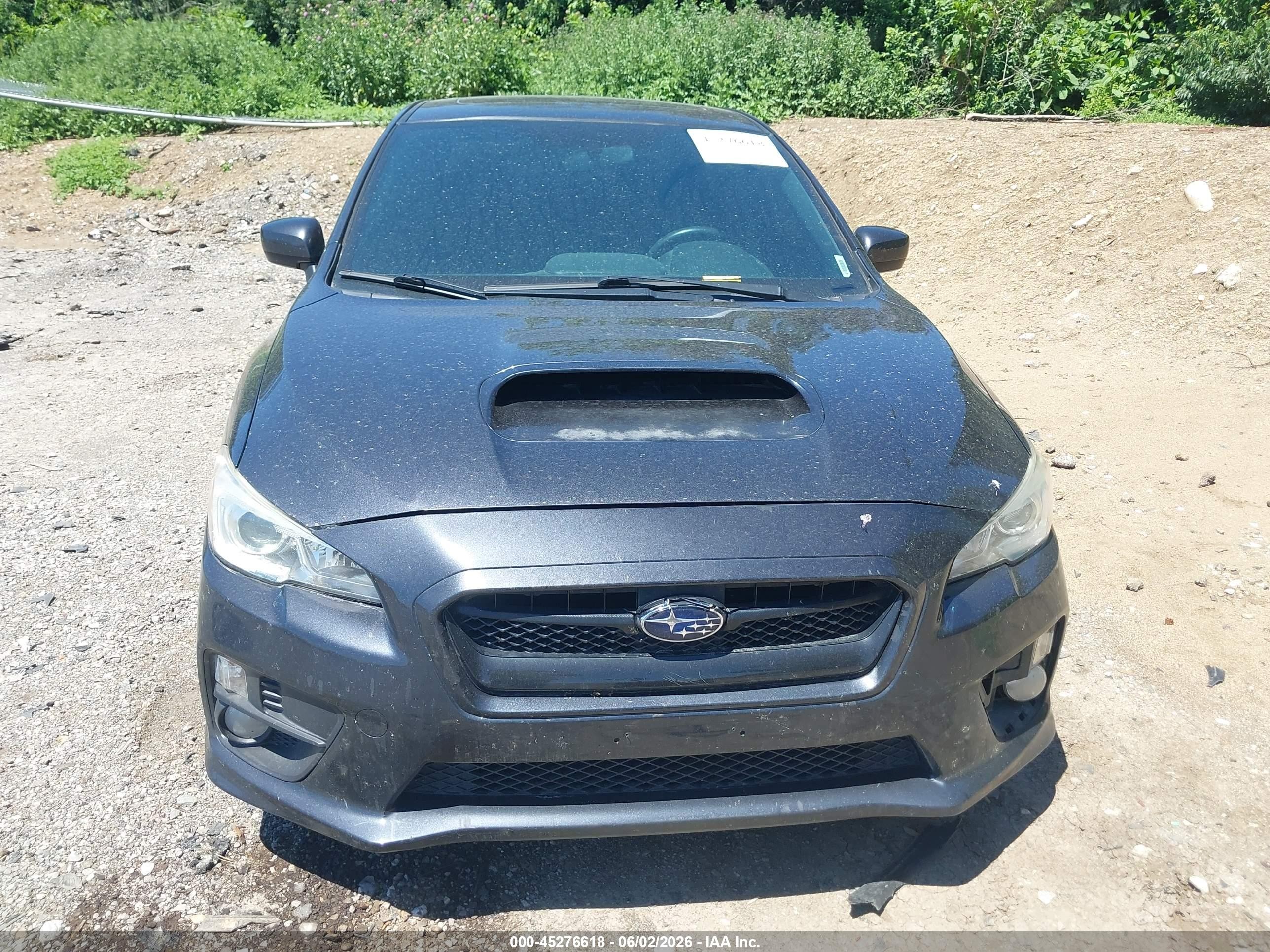 2015 Subaru Wrx Premium Gray vin: JF1VA1D65F9818311