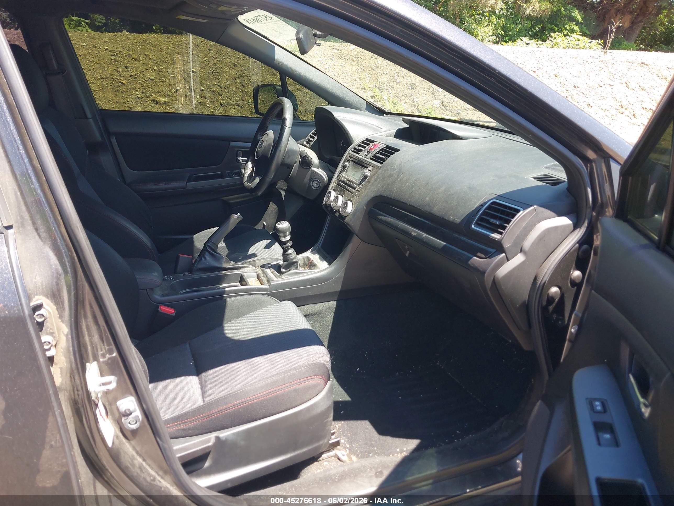 2015 Subaru Wrx Premium Gray vin: JF1VA1D65F9818311