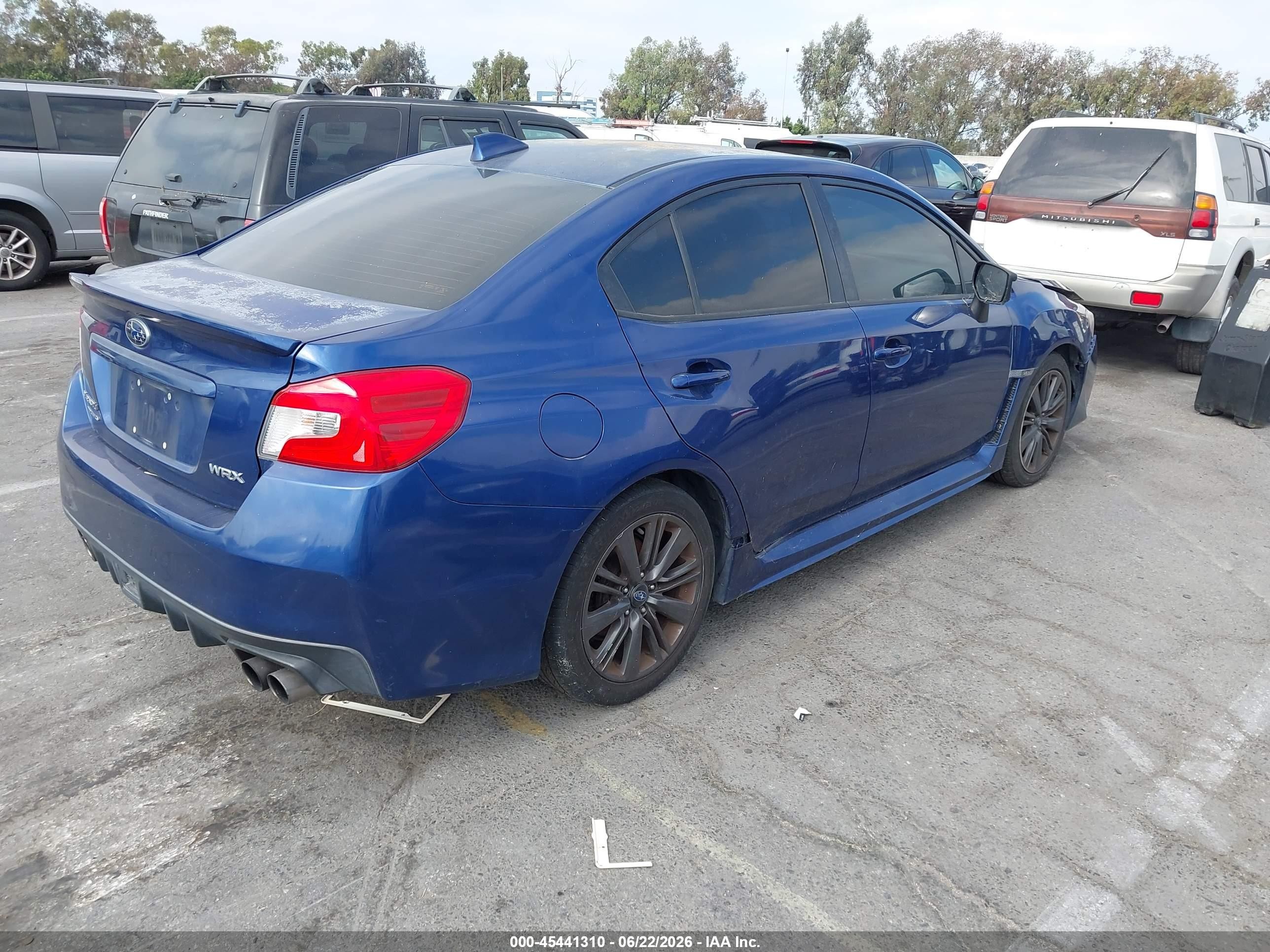 2015 Subaru Wrx Premium Синий vin: JF1VA1D66F8822440