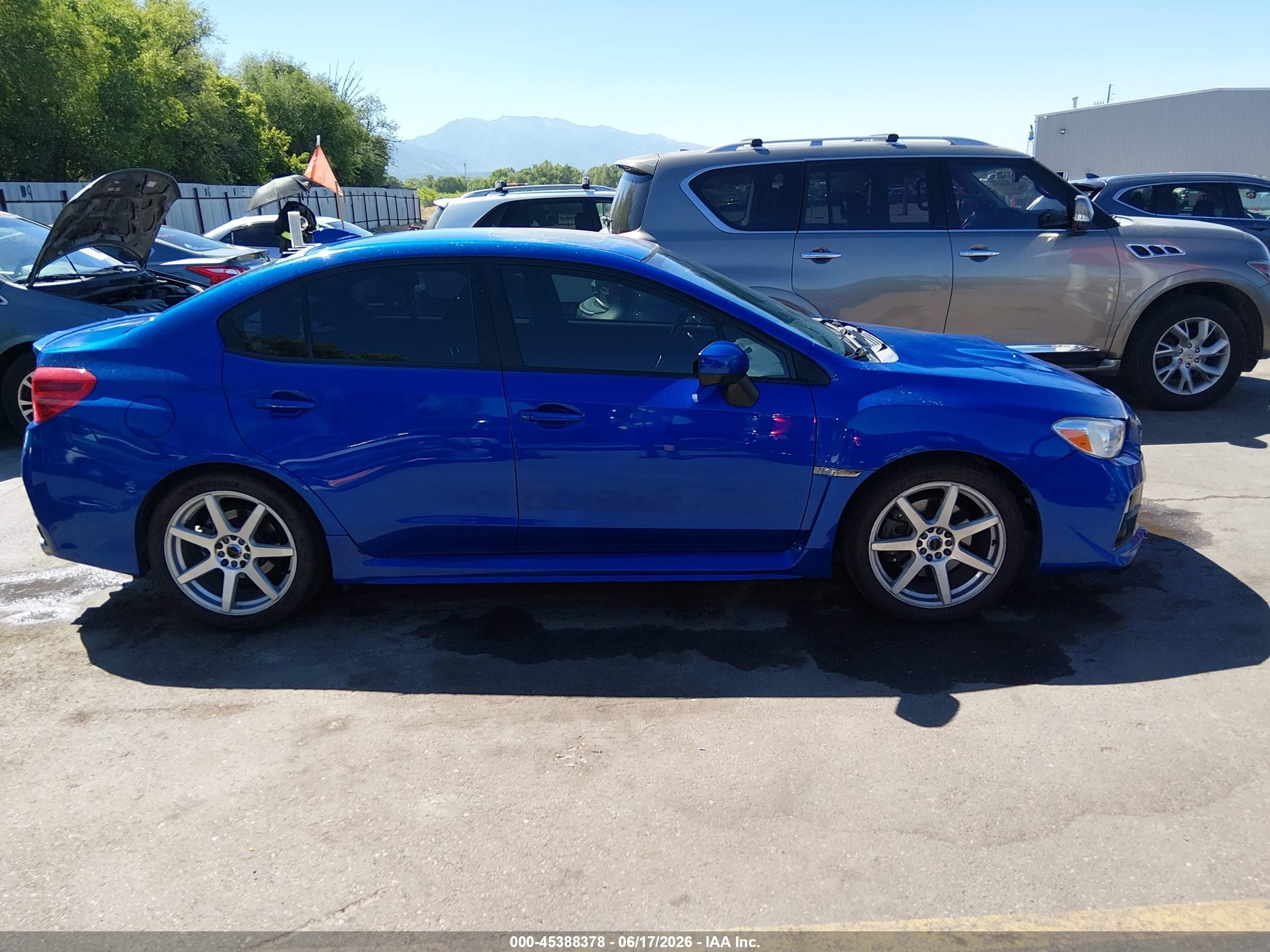 2015 Subaru Wrx Premium Blue vin: JF1VA1D68F8834377