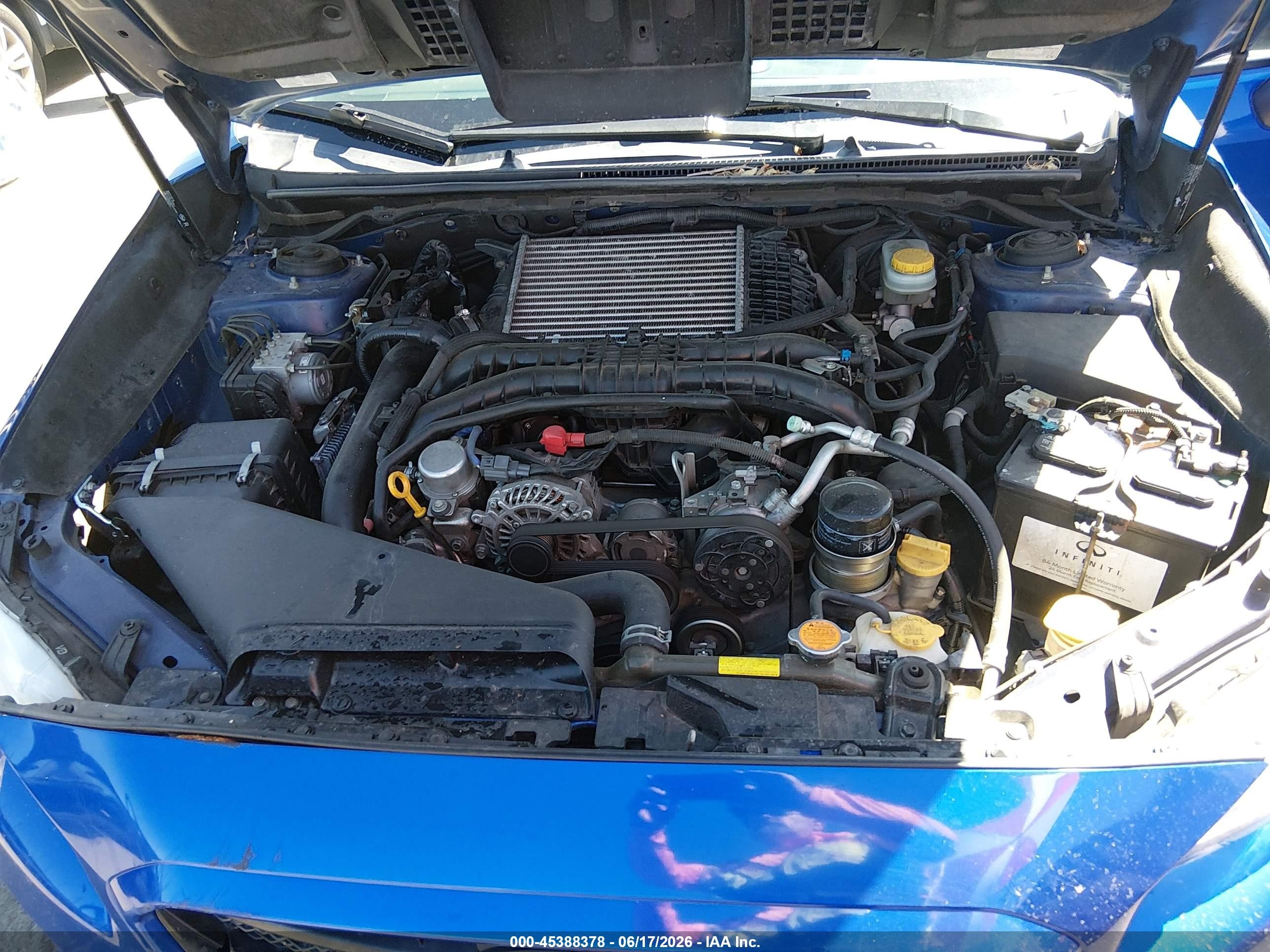 2015 Subaru Wrx Premium Blue vin: JF1VA1D68F8834377