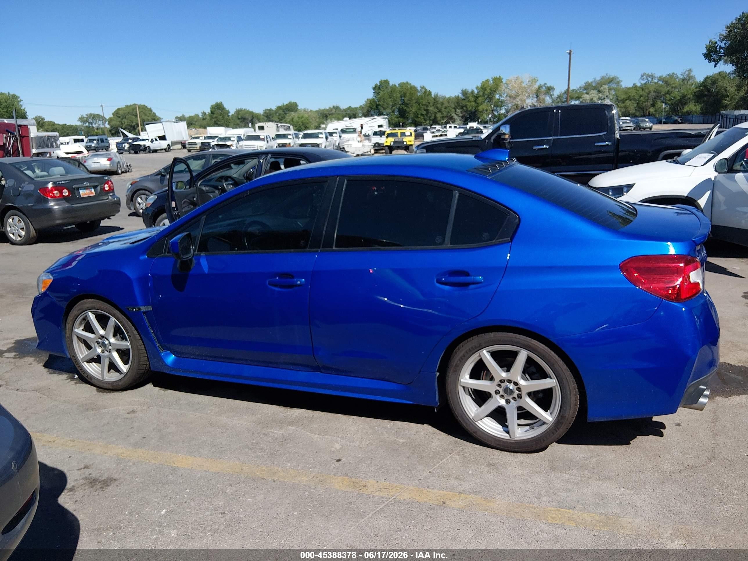 2015 Subaru Wrx Premium Blue vin: JF1VA1D68F8834377