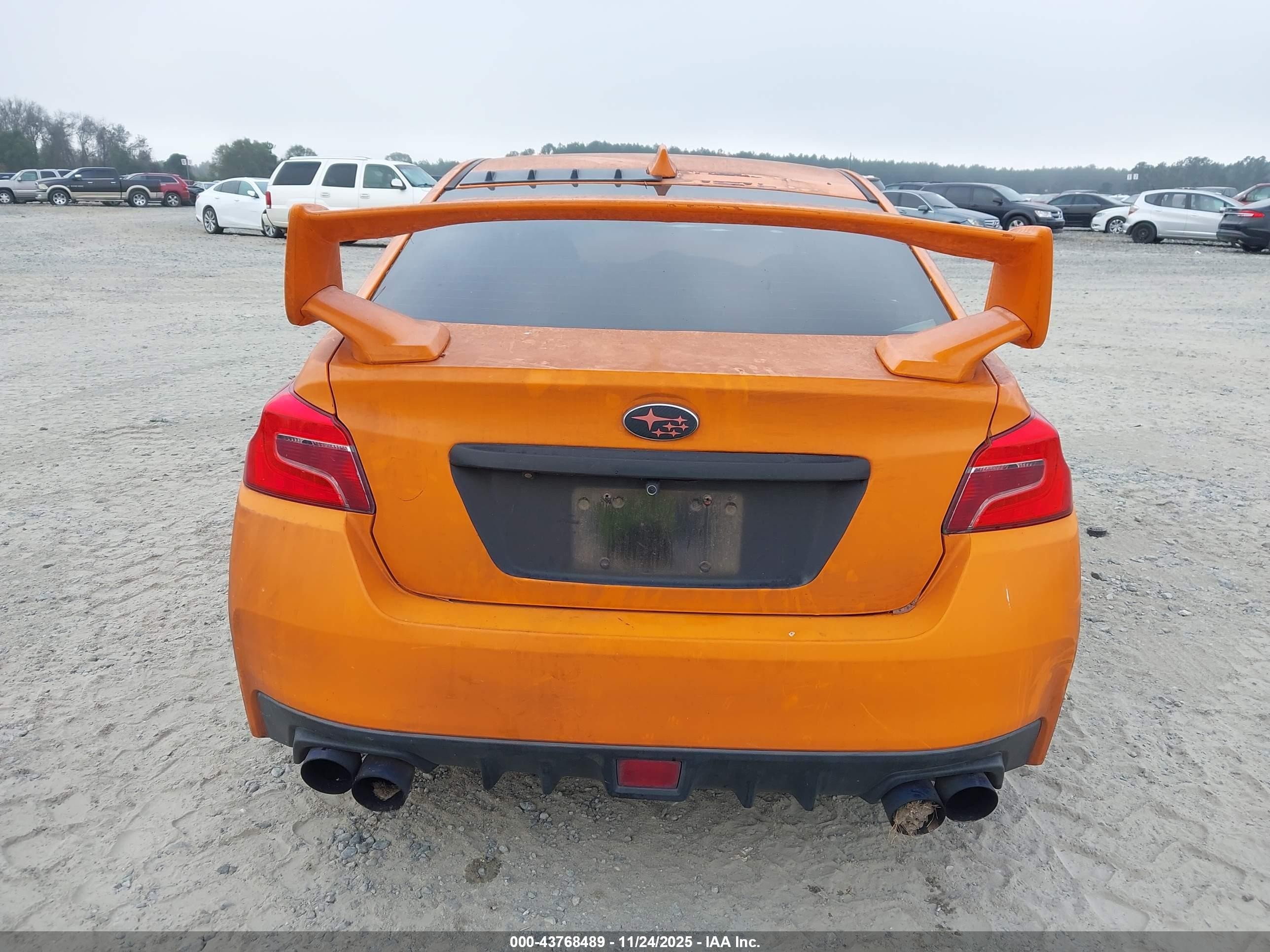 2015 Subaru Wrx Premium Оранжевый vin: JF1VA1D68F9812924