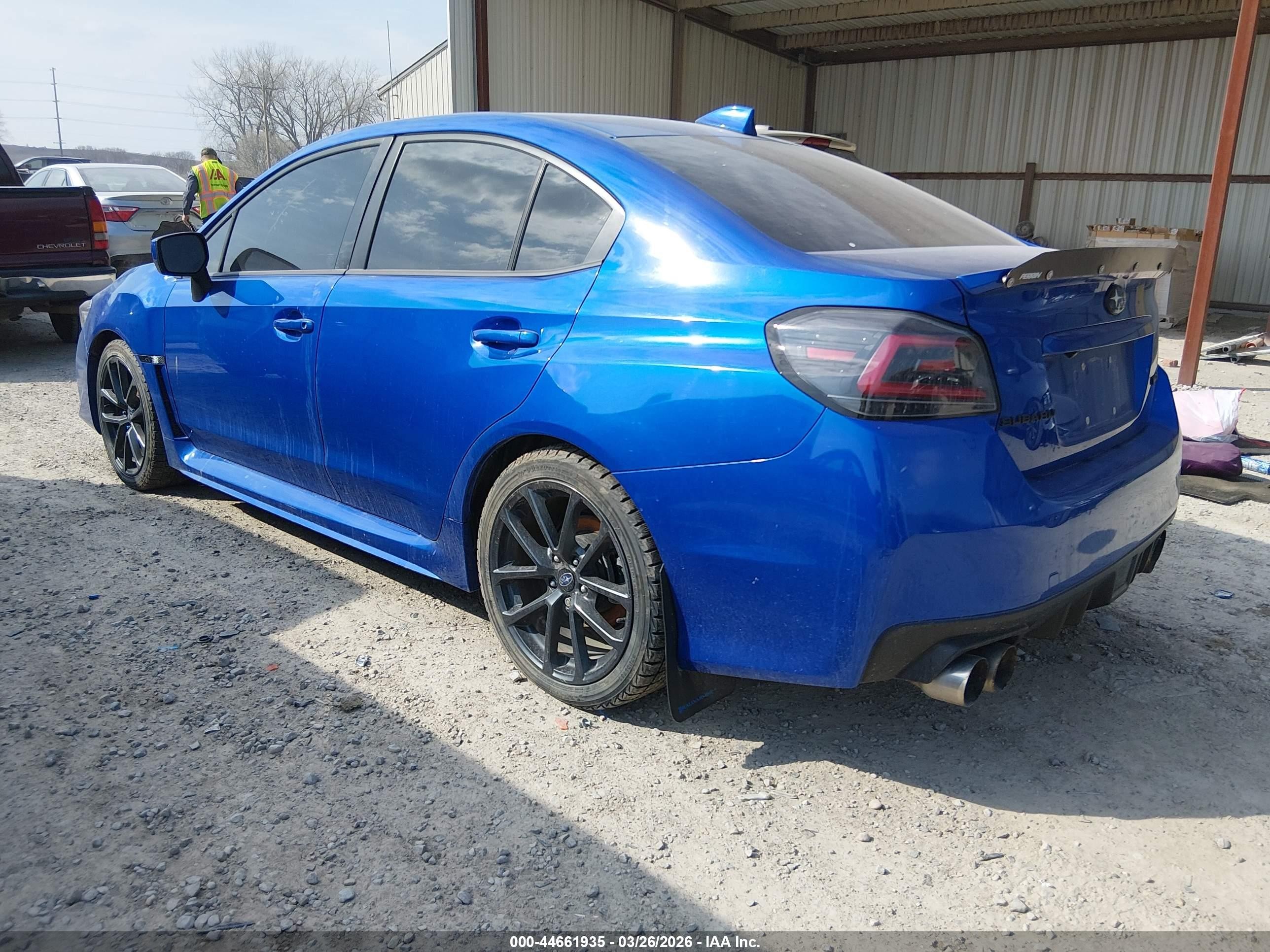 2015 Subaru Wrx Premium Blue vin: JF1VA1D68F9828315