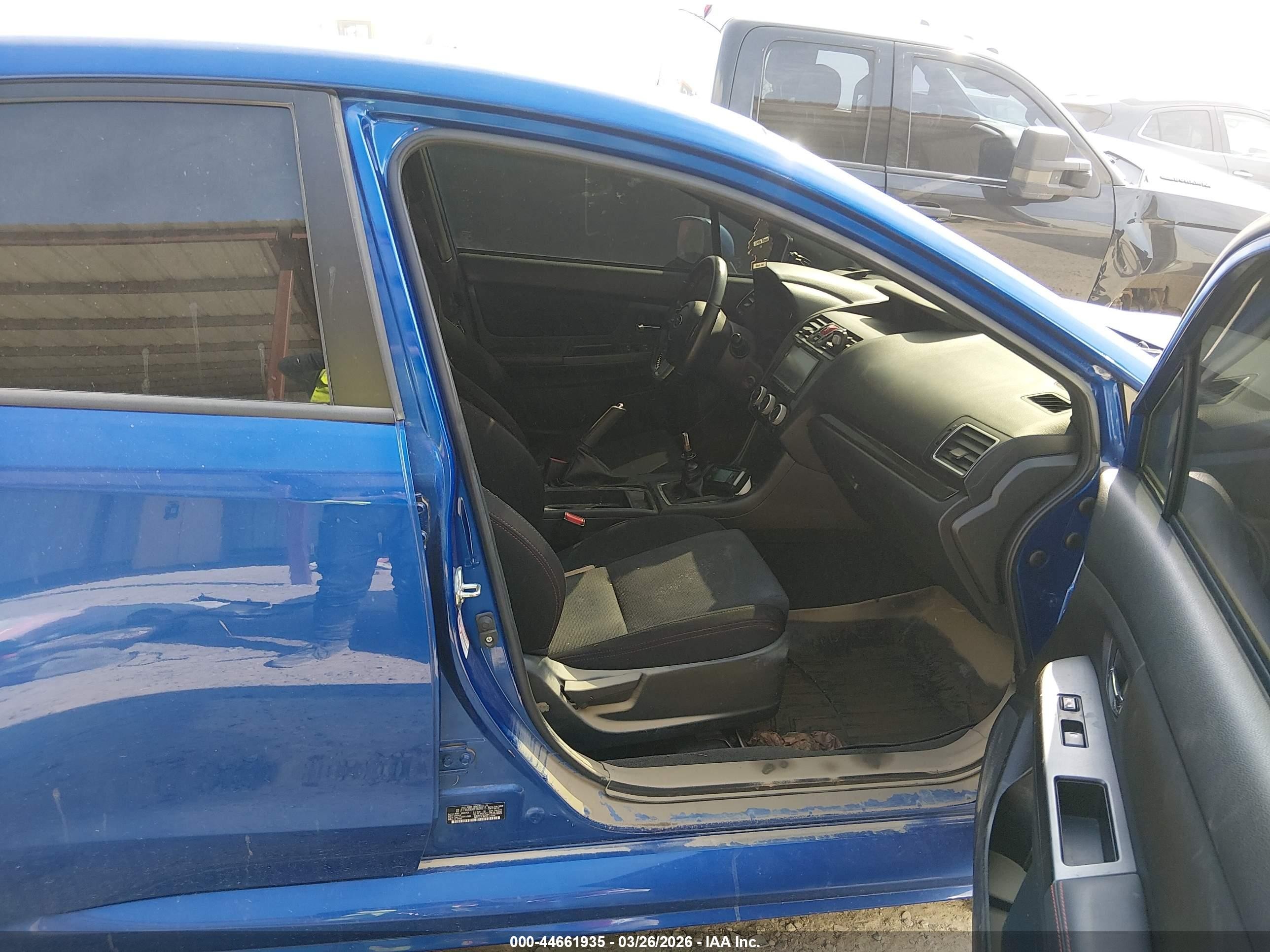 2015 Subaru Wrx Premium Blue vin: JF1VA1D68F9828315