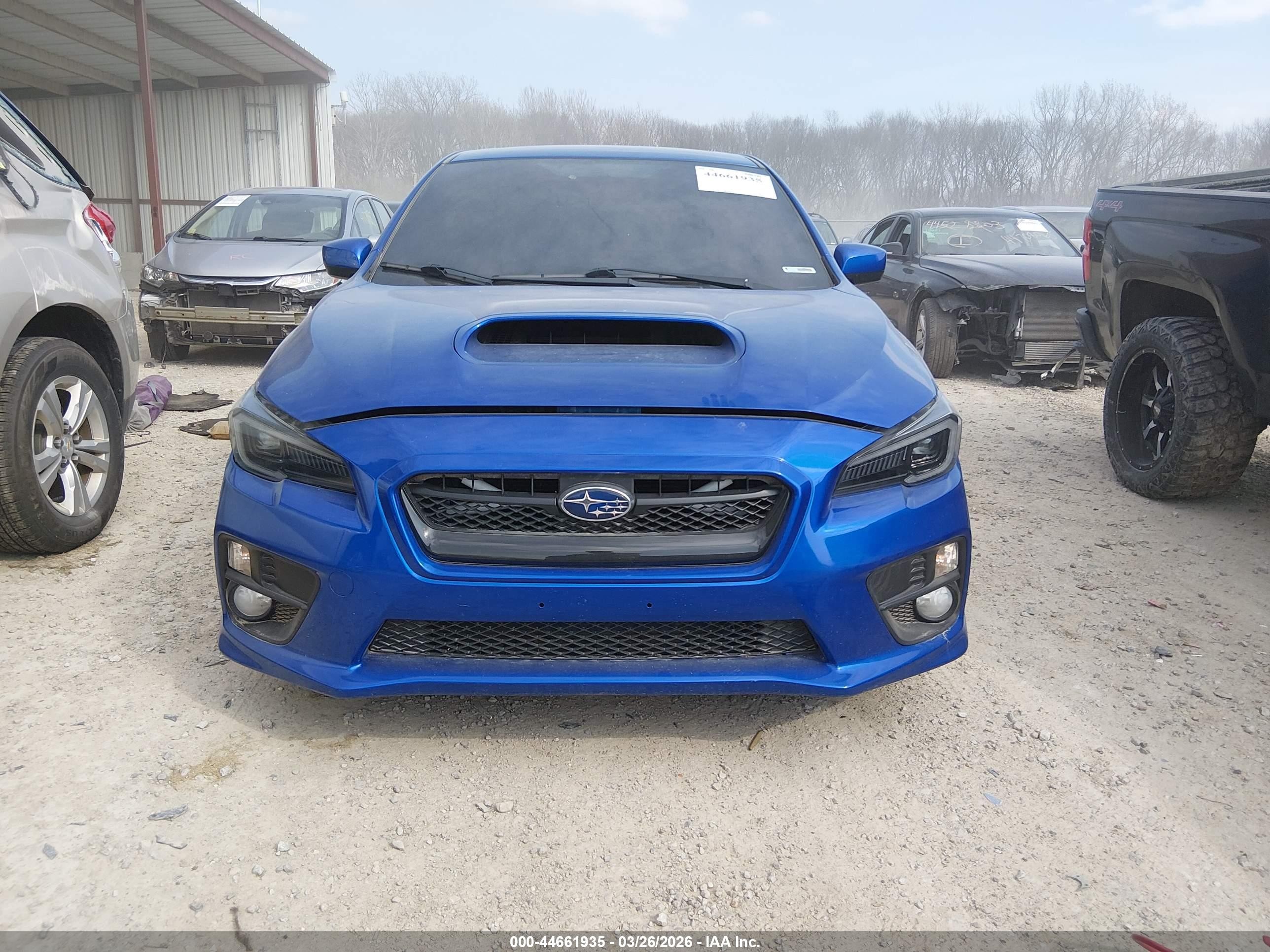 2015 Subaru Wrx Premium Blue vin: JF1VA1D68F9828315