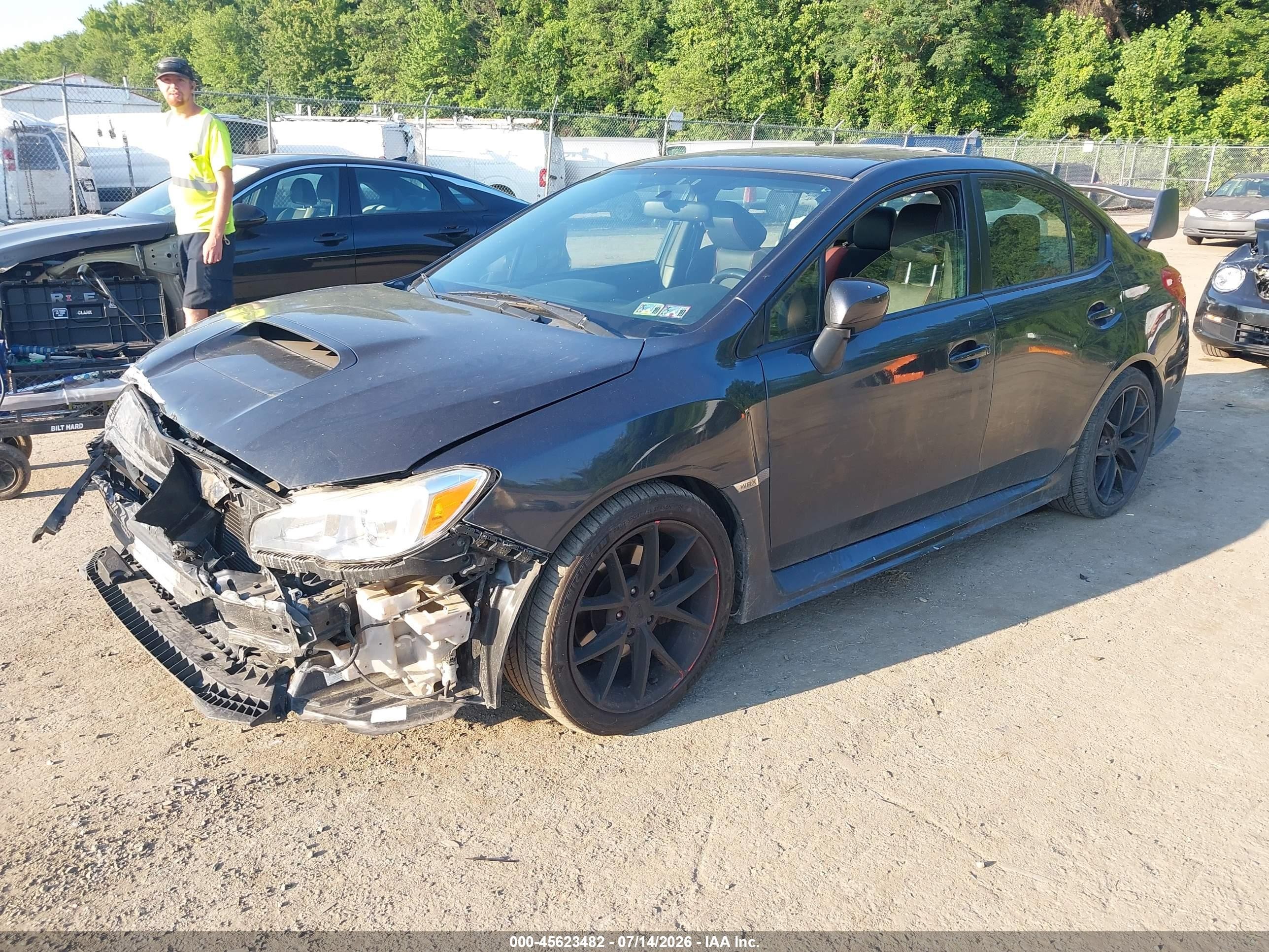 2015 Subaru Wrx Premium Черный vin: JF1VA1D69F8829110