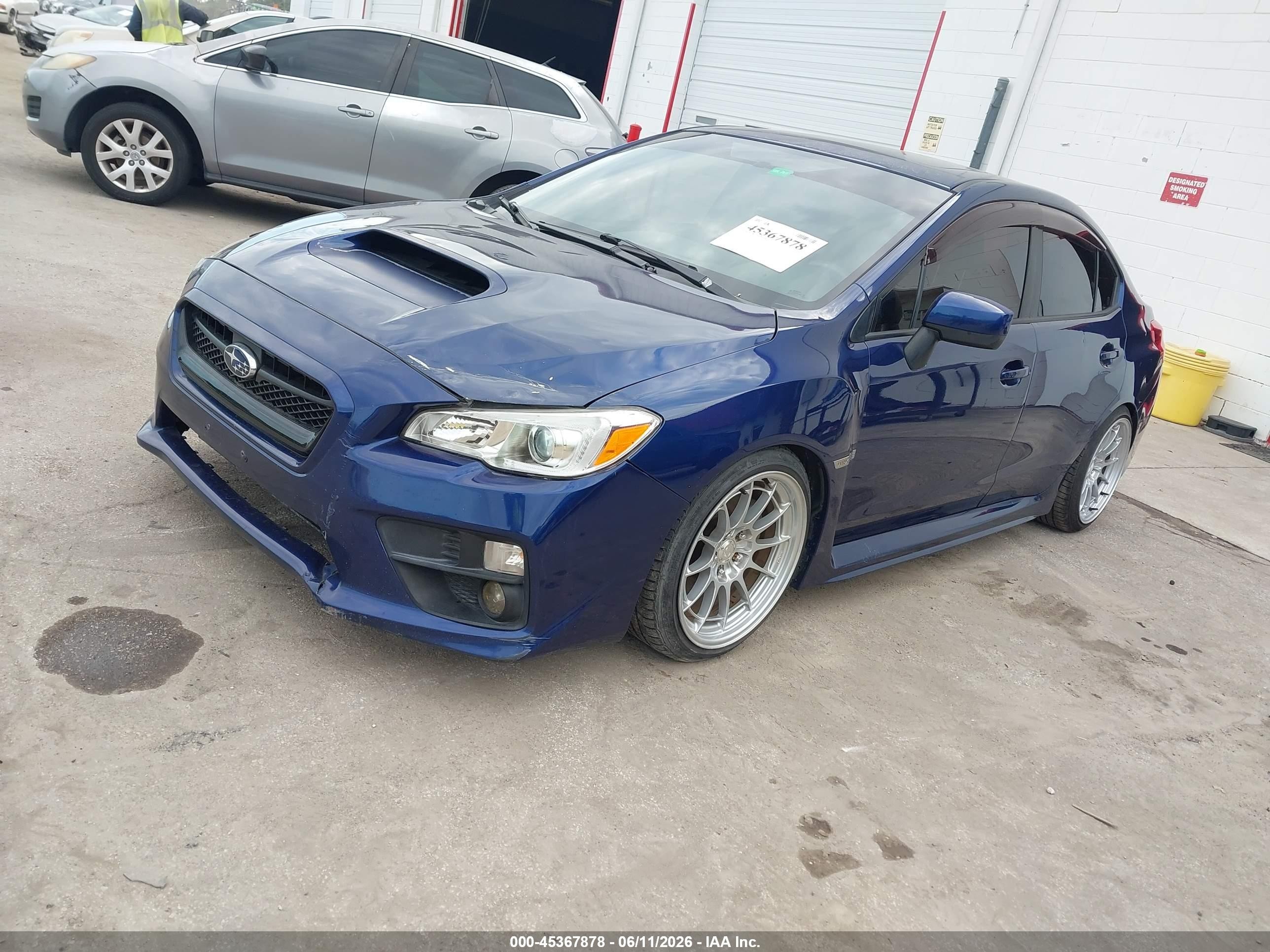 2017 Subaru Wrx Premium Синий vin: JF1VA1E67H9831997