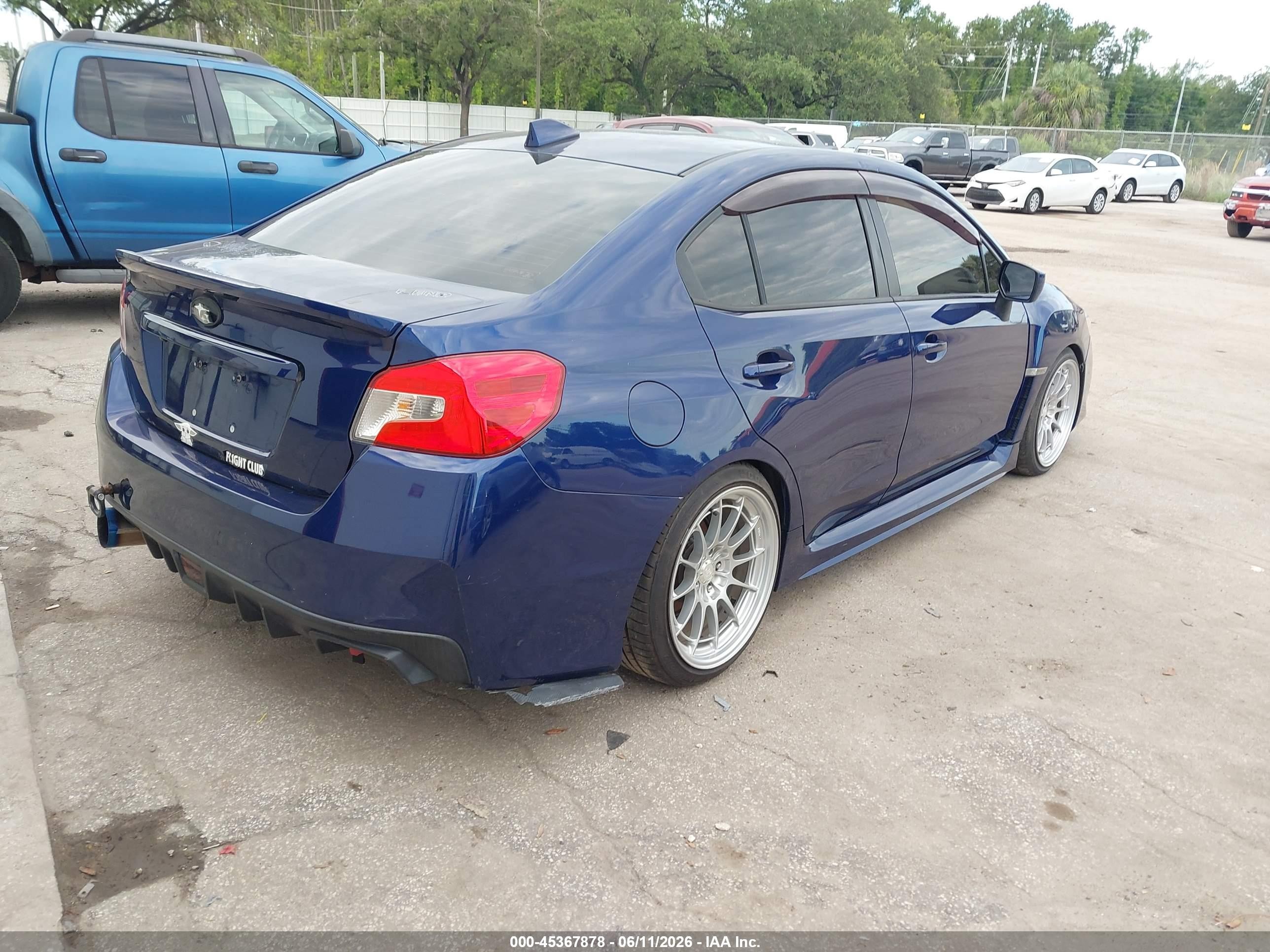 2017 Subaru Wrx Premium Синий vin: JF1VA1E67H9831997