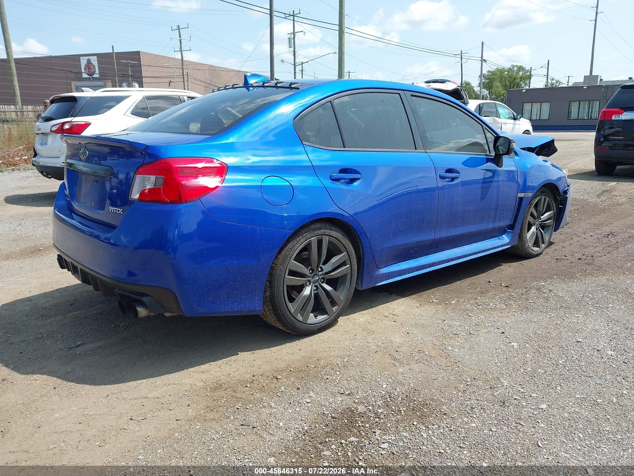 2017 Subaru Wrx Premium Blue vin: JF1VA1E6XH8823981