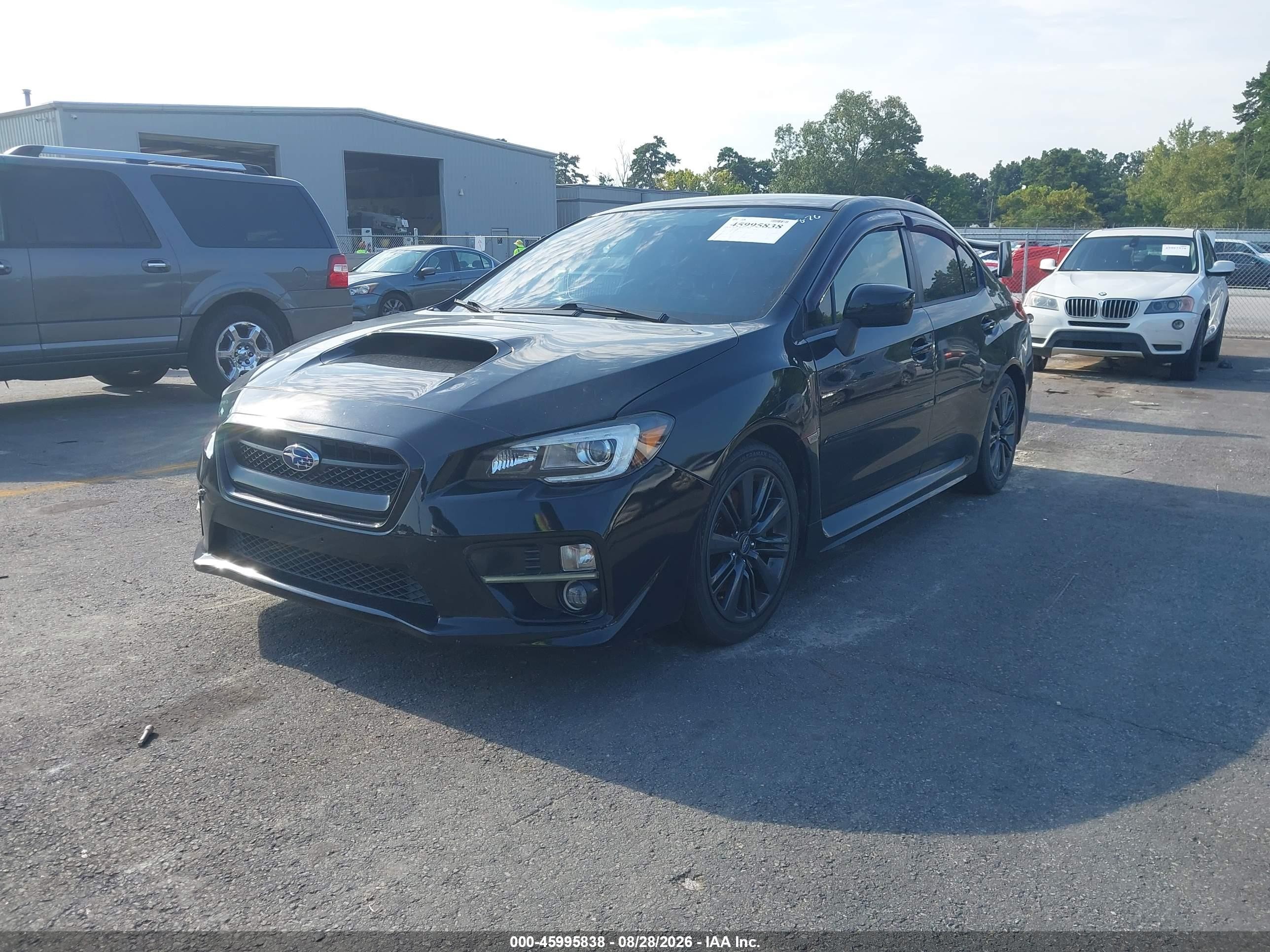 2015 Subaru Wrx Limited Black vin: JF1VA1G60F8819481