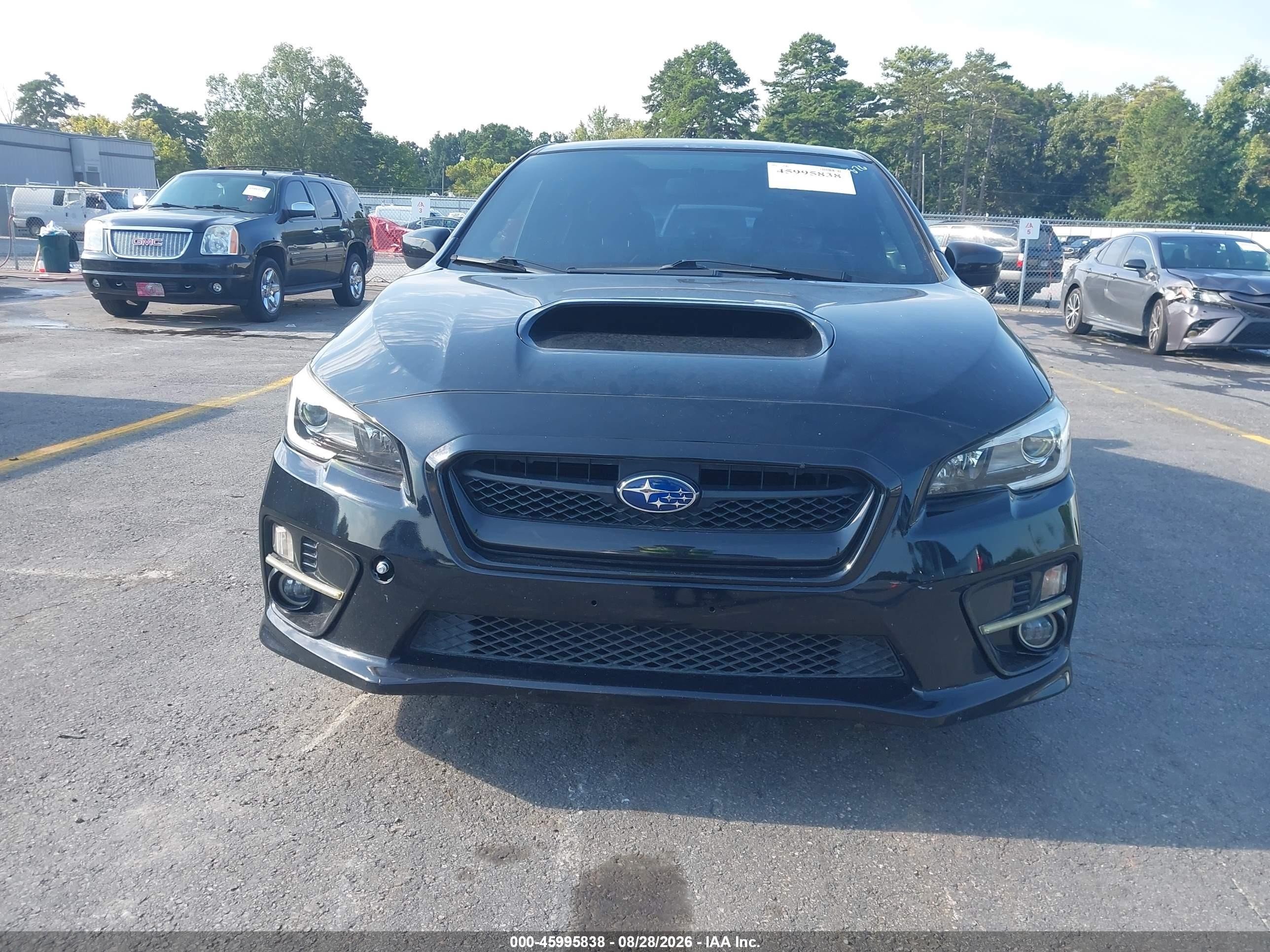 2015 Subaru Wrx Limited Black vin: JF1VA1G60F8819481