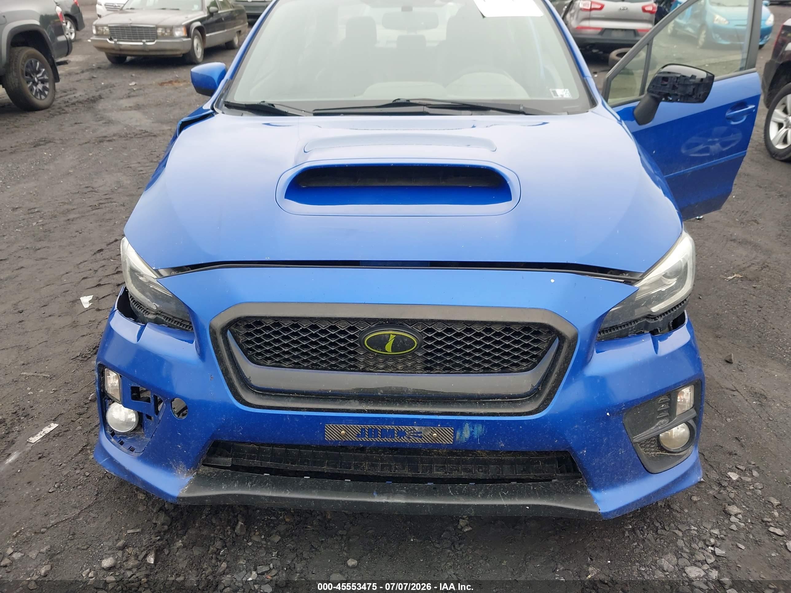 2015 Subaru Wrx Limited Blue vin: JF1VA1G61F8813589