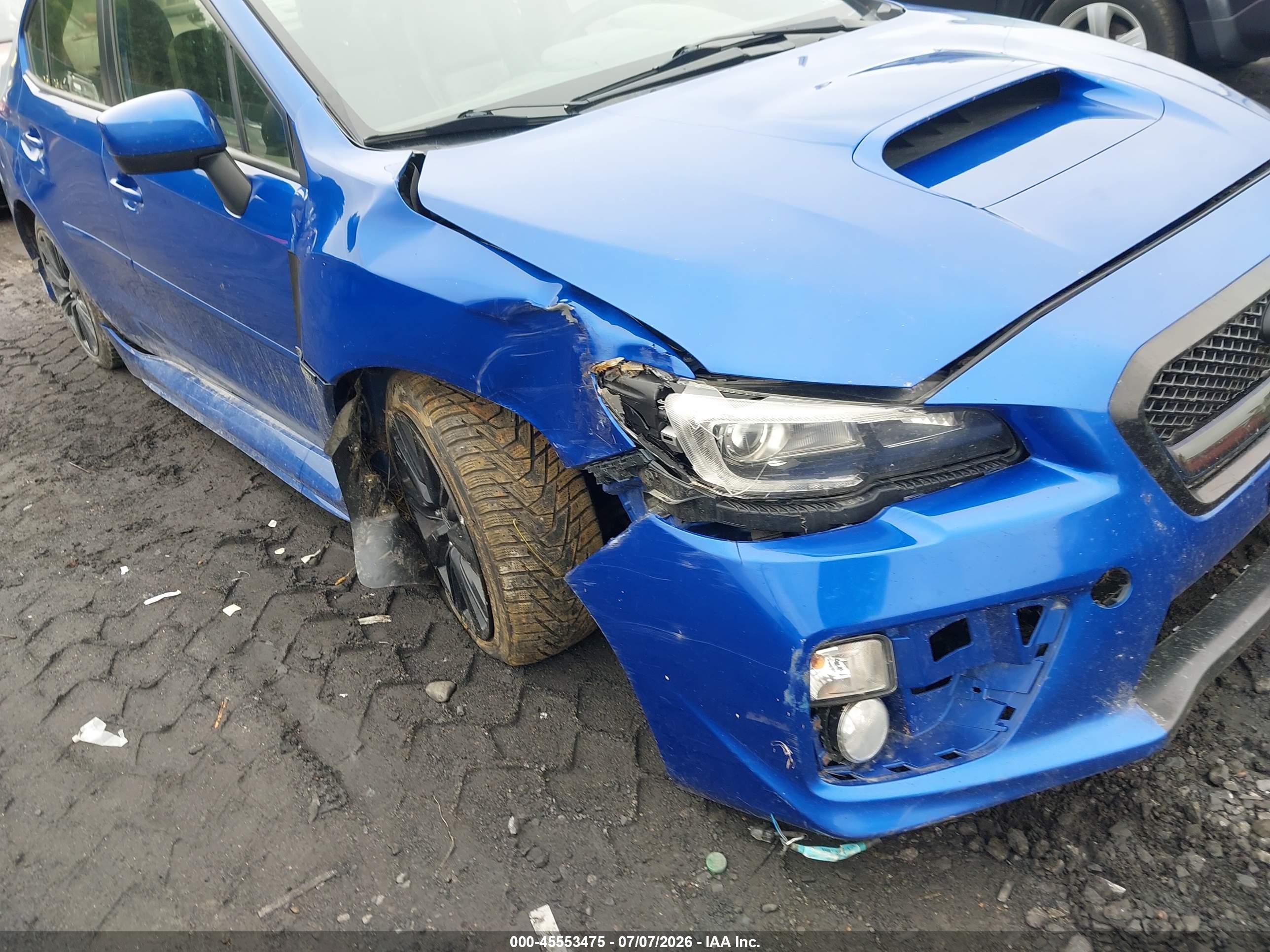 2015 Subaru Wrx Limited Blue vin: JF1VA1G61F8813589