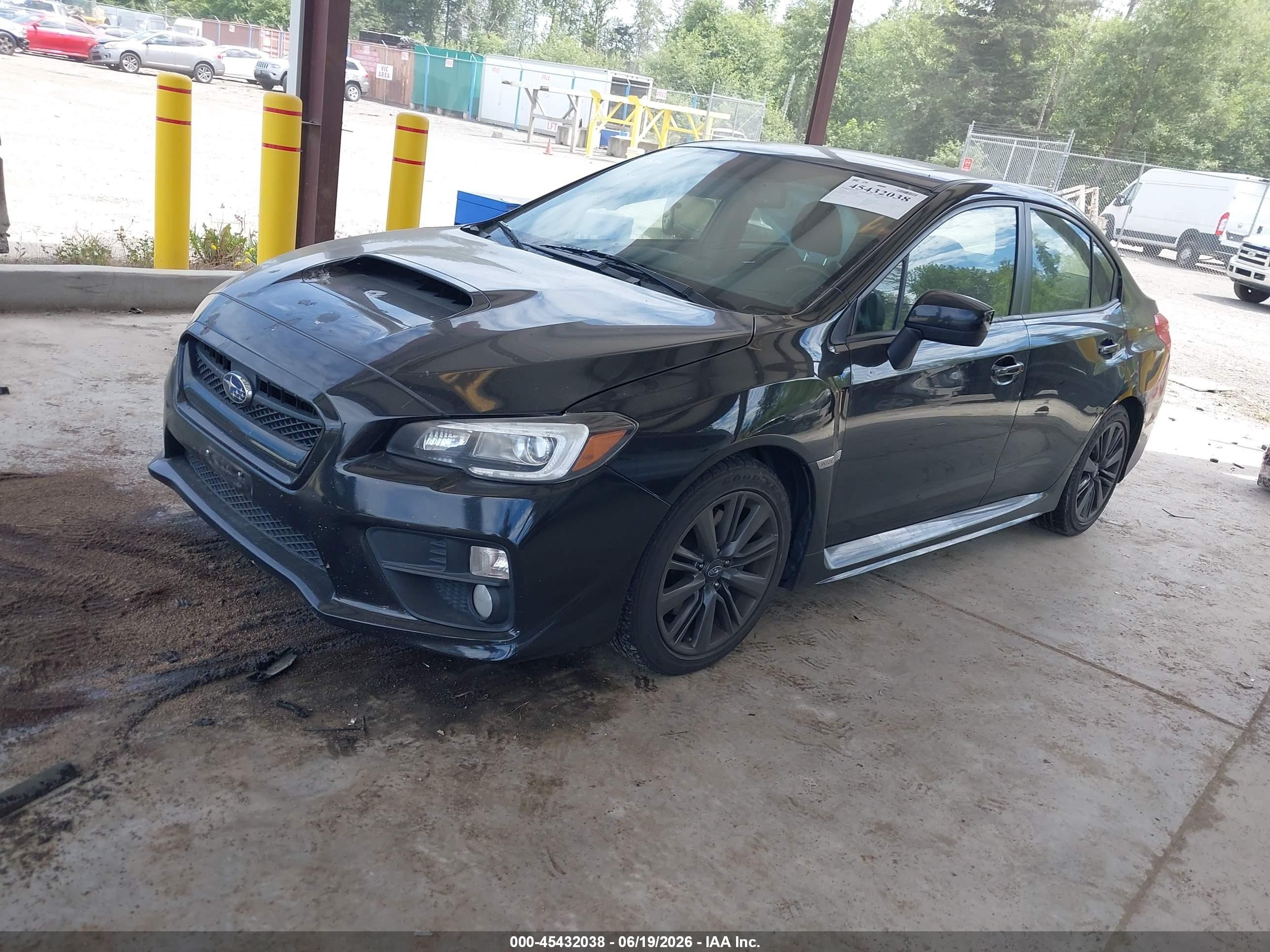2015 Subaru Wrx Limited Black vin: JF1VA1G62F8814704