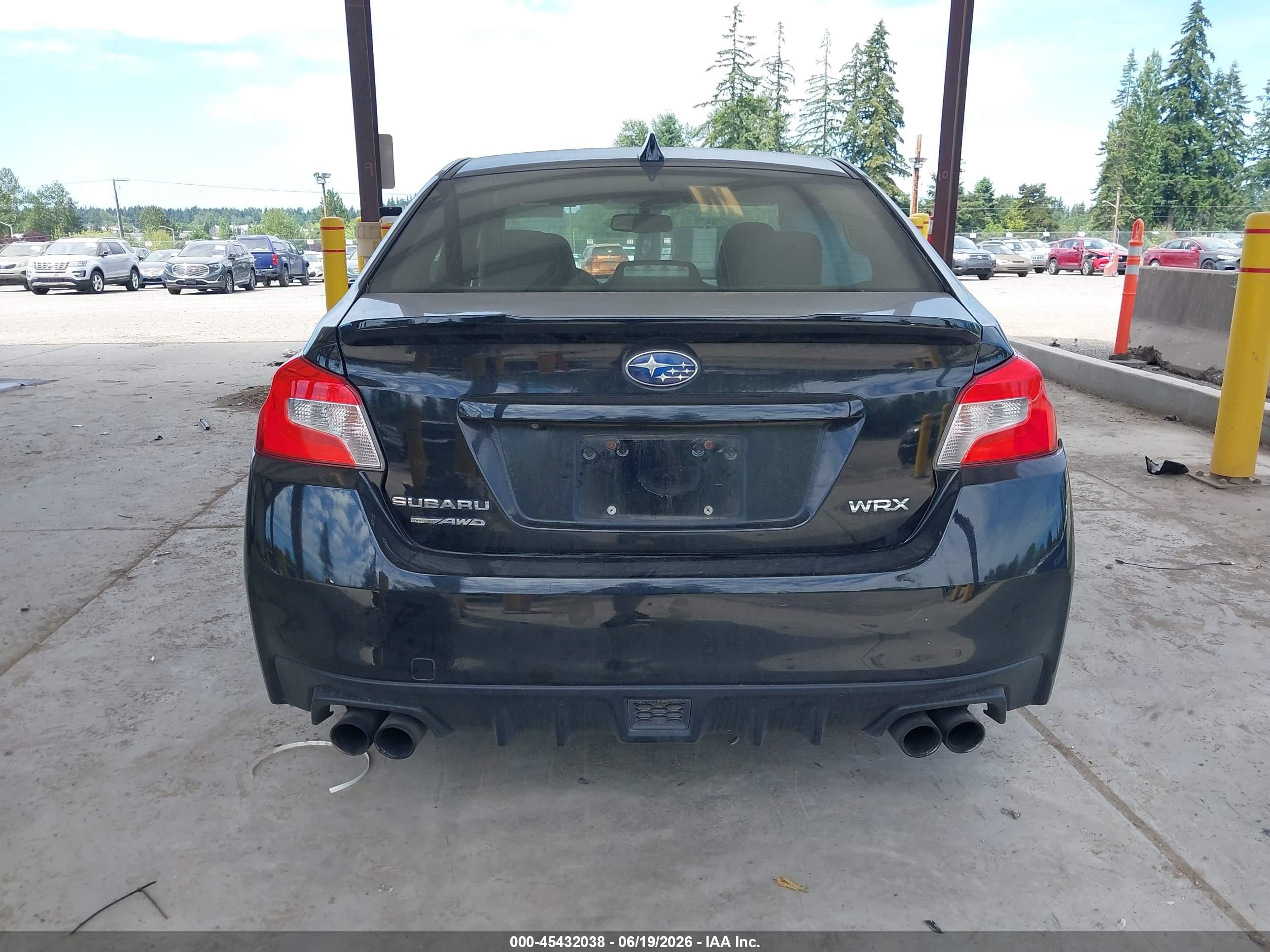 2015 Subaru Wrx Limited Black vin: JF1VA1G62F8814704