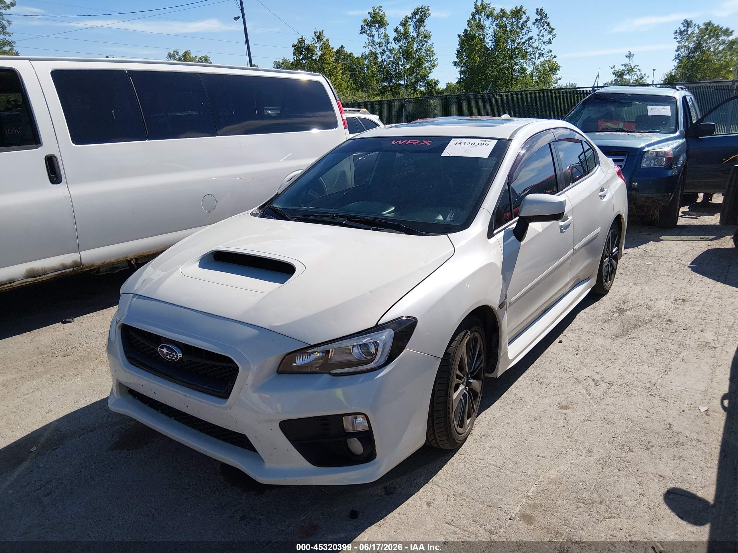 2015 Subaru Wrx Limited Белый vin: JF1VA1G62F9834462