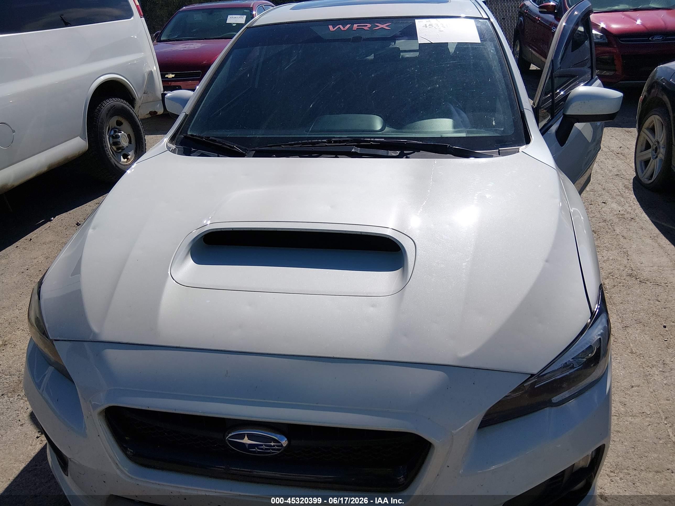 2015 Subaru Wrx Limited Белый vin: JF1VA1G62F9834462