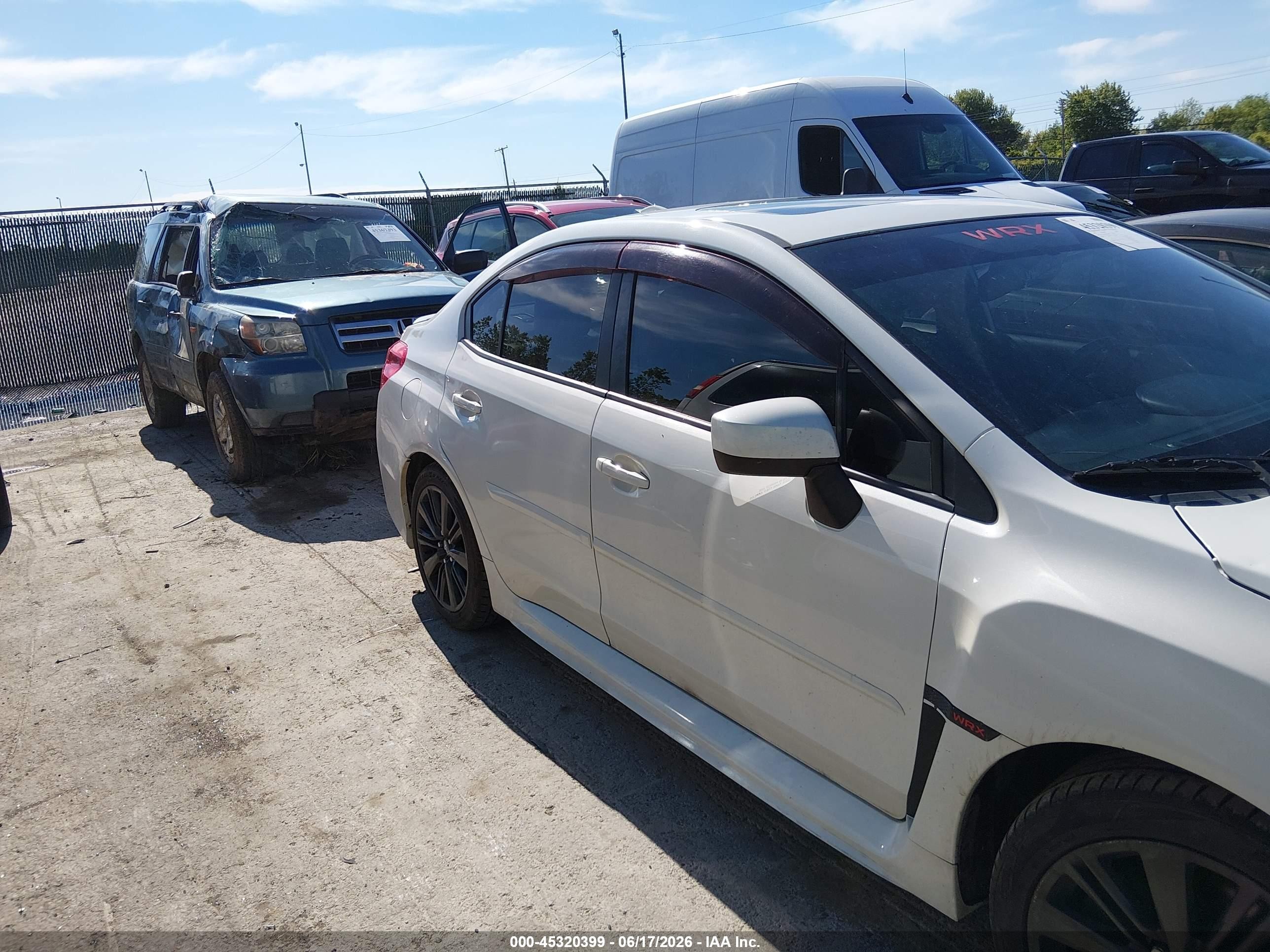 2015 Subaru Wrx Limited Белый vin: JF1VA1G62F9834462