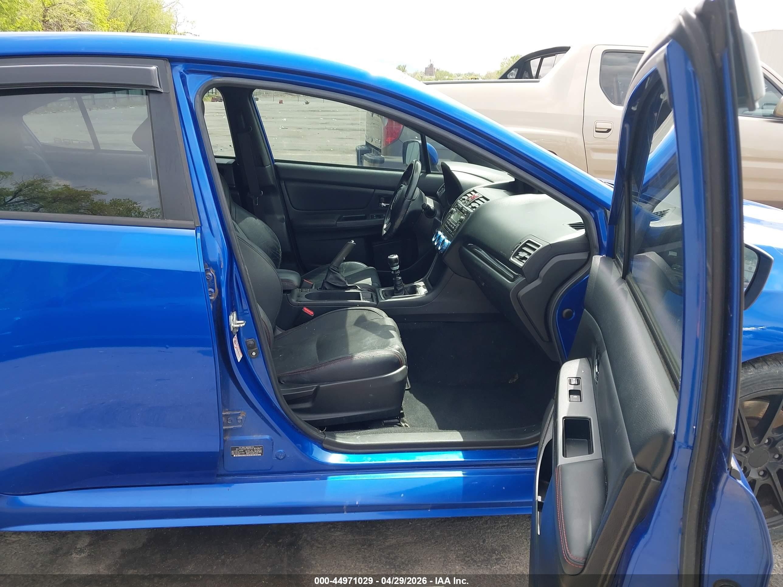 2015 Subaru Wrx Limited Синий vin: JF1VA1G63F9803916