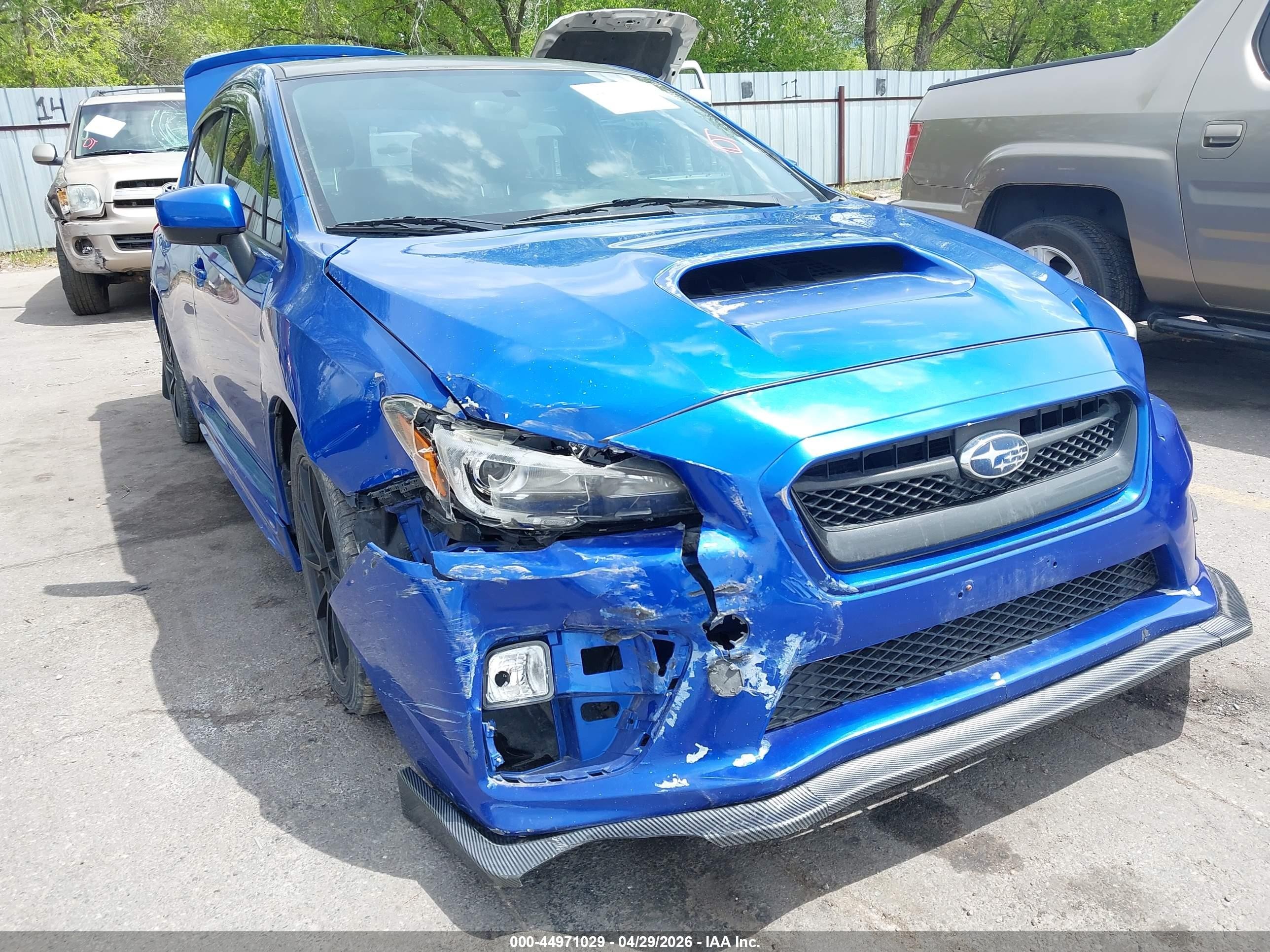 2015 Subaru Wrx Limited Синий vin: JF1VA1G63F9803916